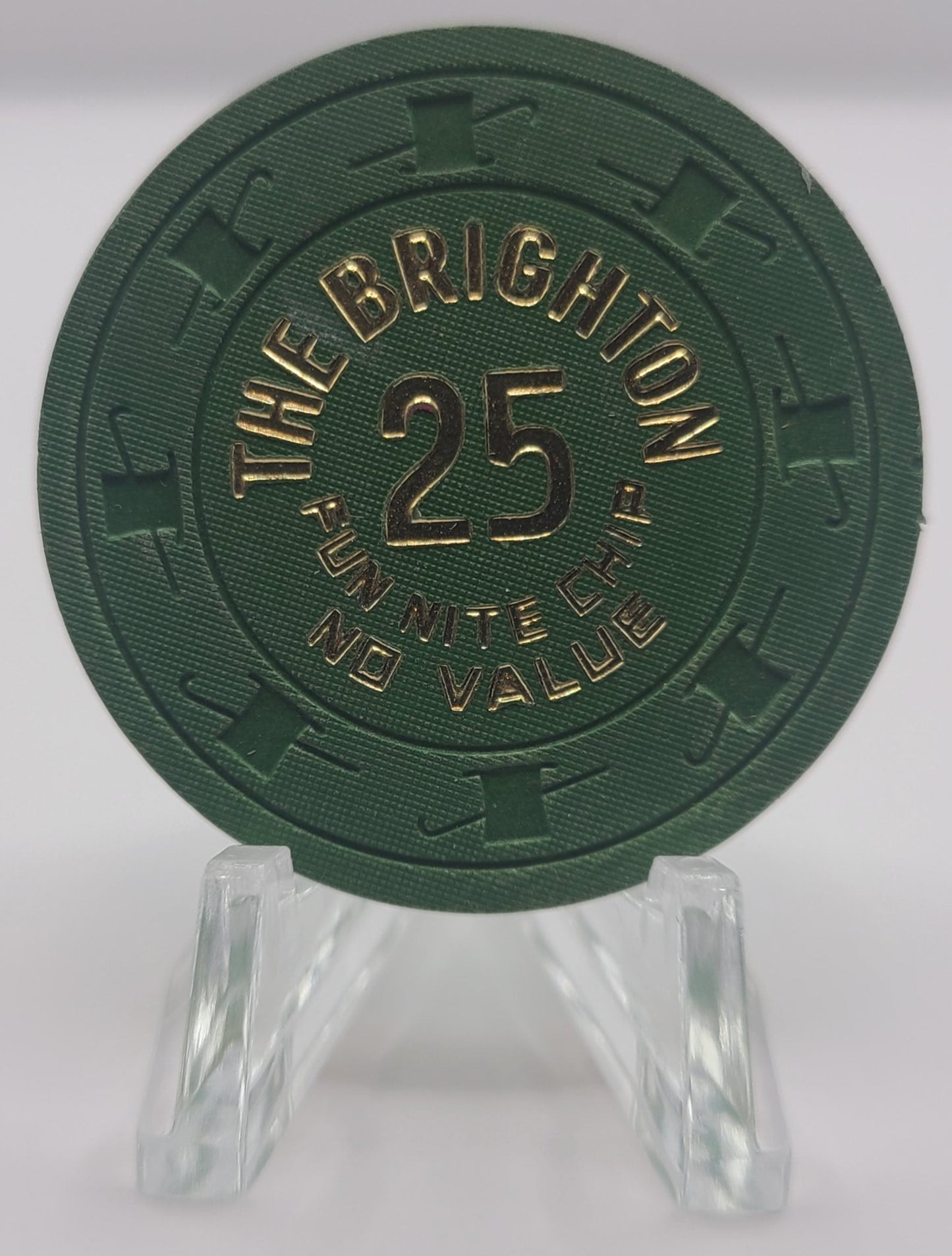The Brighton Casino Atlantic City NJ 25 Fun Nite Chip No Value 1980