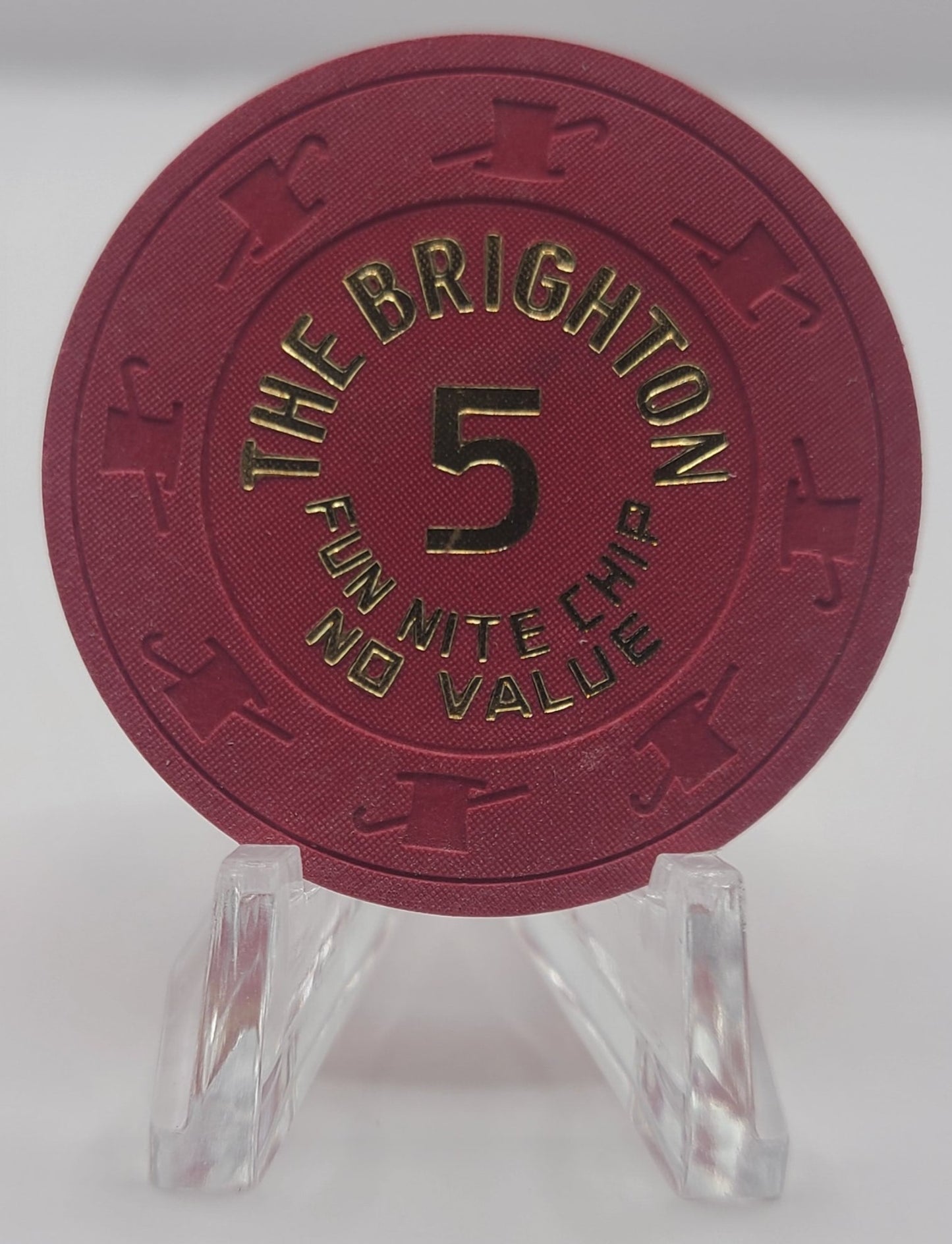 The Brighton Casino Atlantic City NJ Fun Nite Chip No Value 5 1980