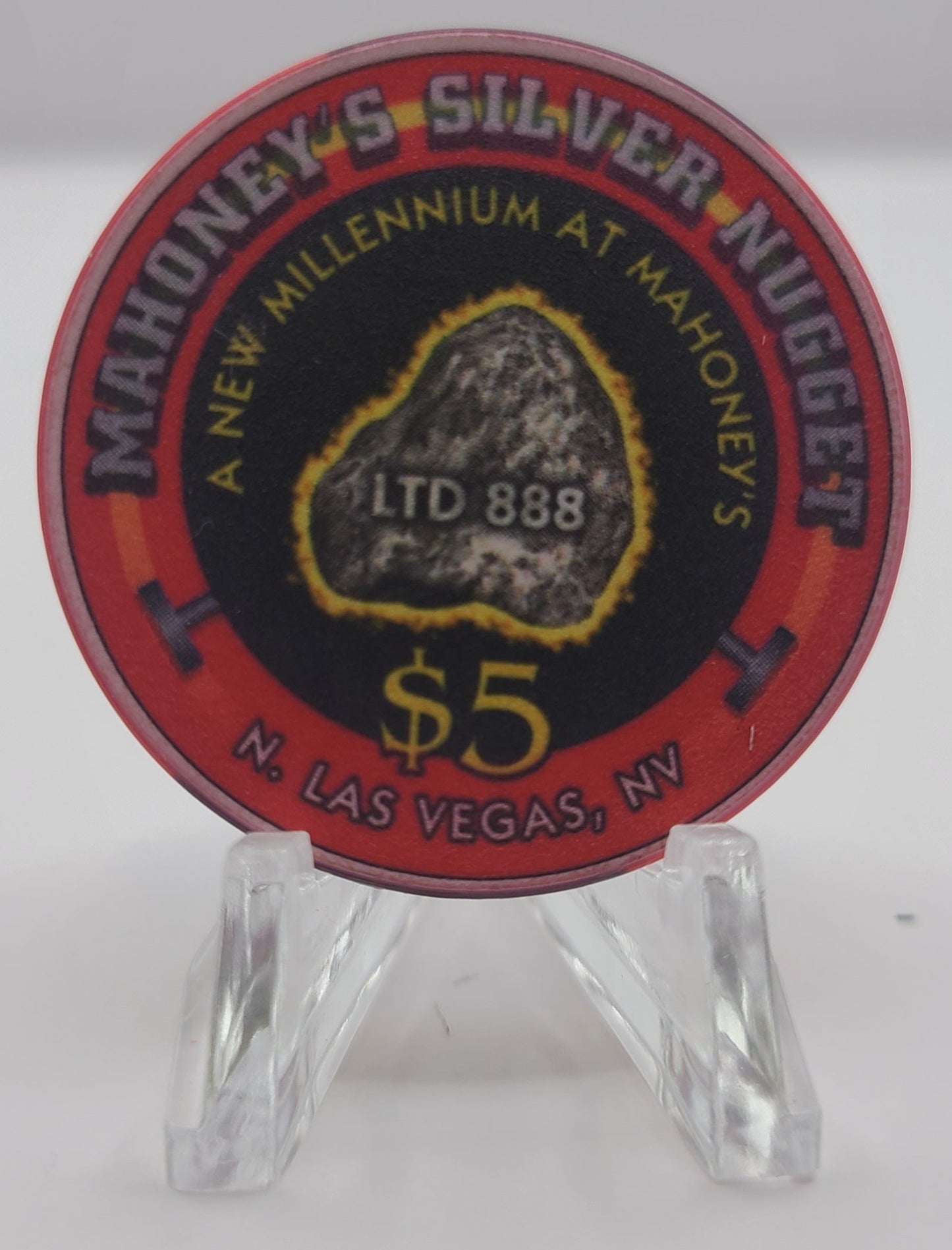Mahoney's Silver Nugget Las Vegas NV $5 1999 Millennium Chip Ltd. 888, V5578