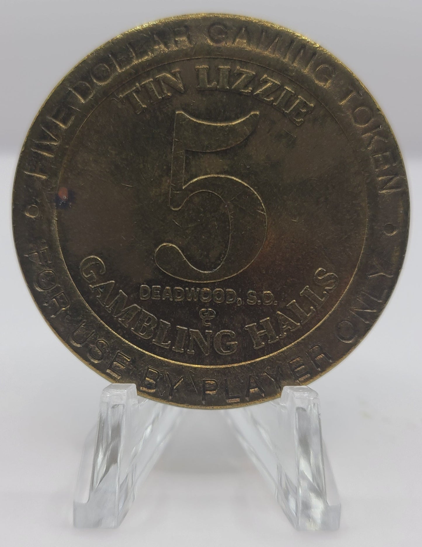 Tin Lizzie Gambling Hall Deadwood SD 1994 $5 Gaming Token