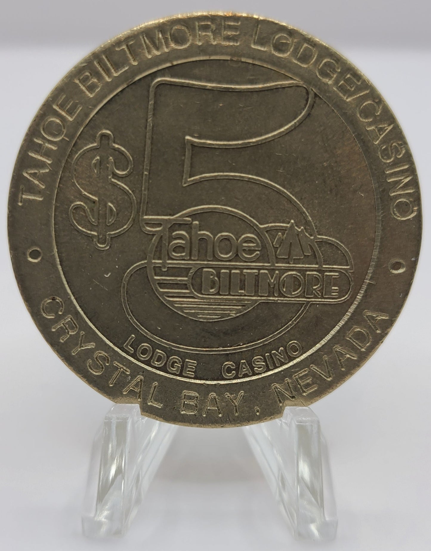 Tahoe Biltmore Casino Crystal Bay NV 1995 $5 Gaming Token