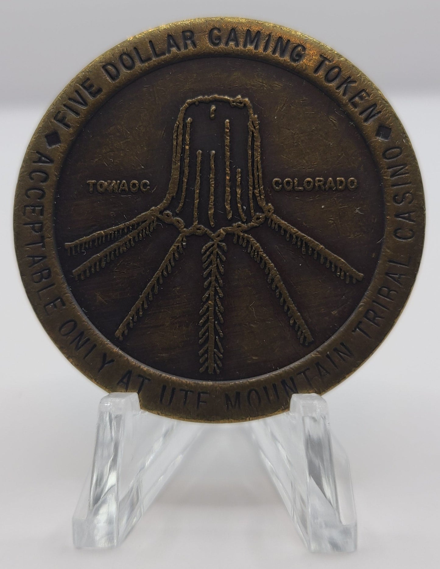 Ute Mountain Casino Towaoc CO 1992 $5 Gaming Token
