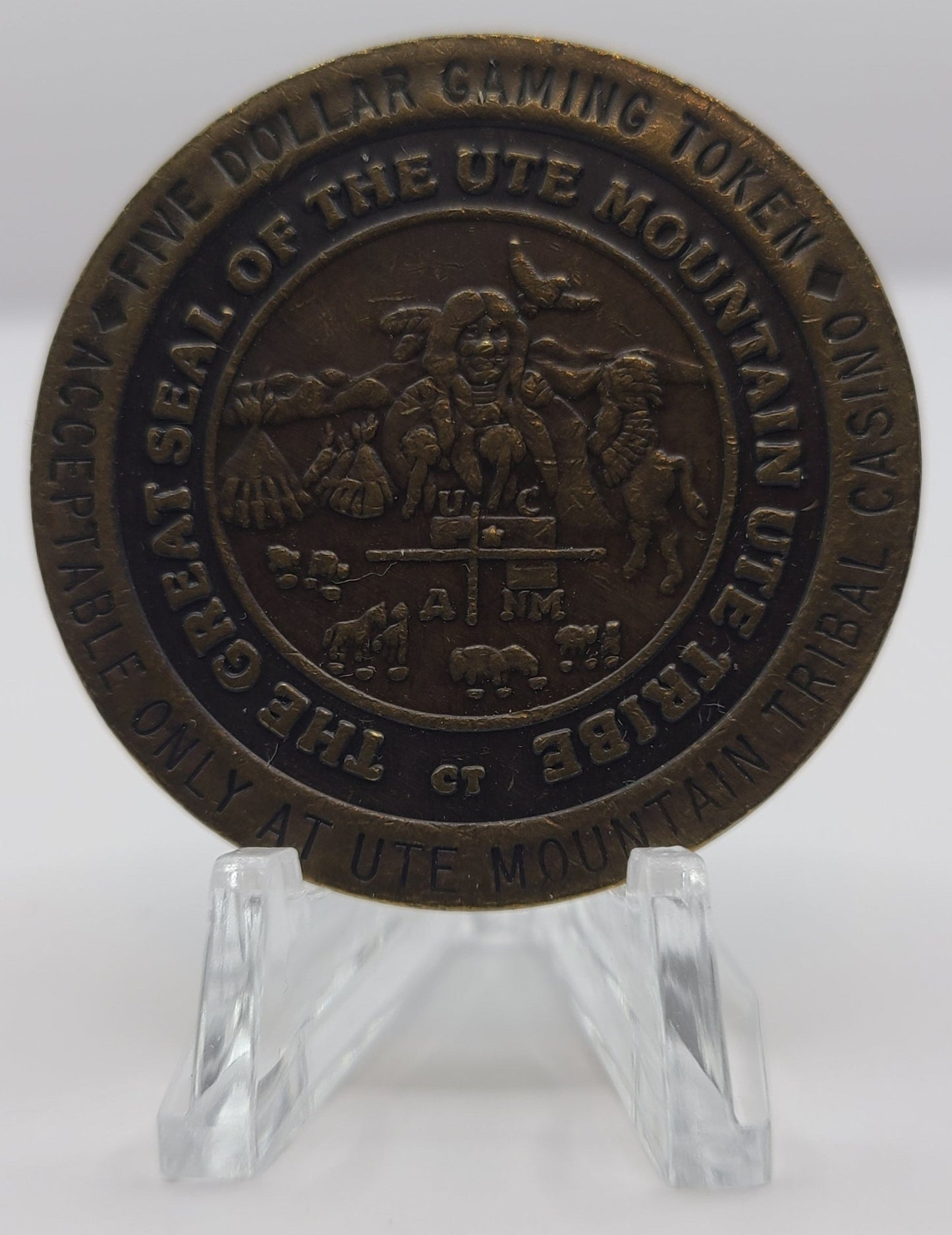 Ute Mountain Casino Towaoc CO 1992 $5 Gaming Token