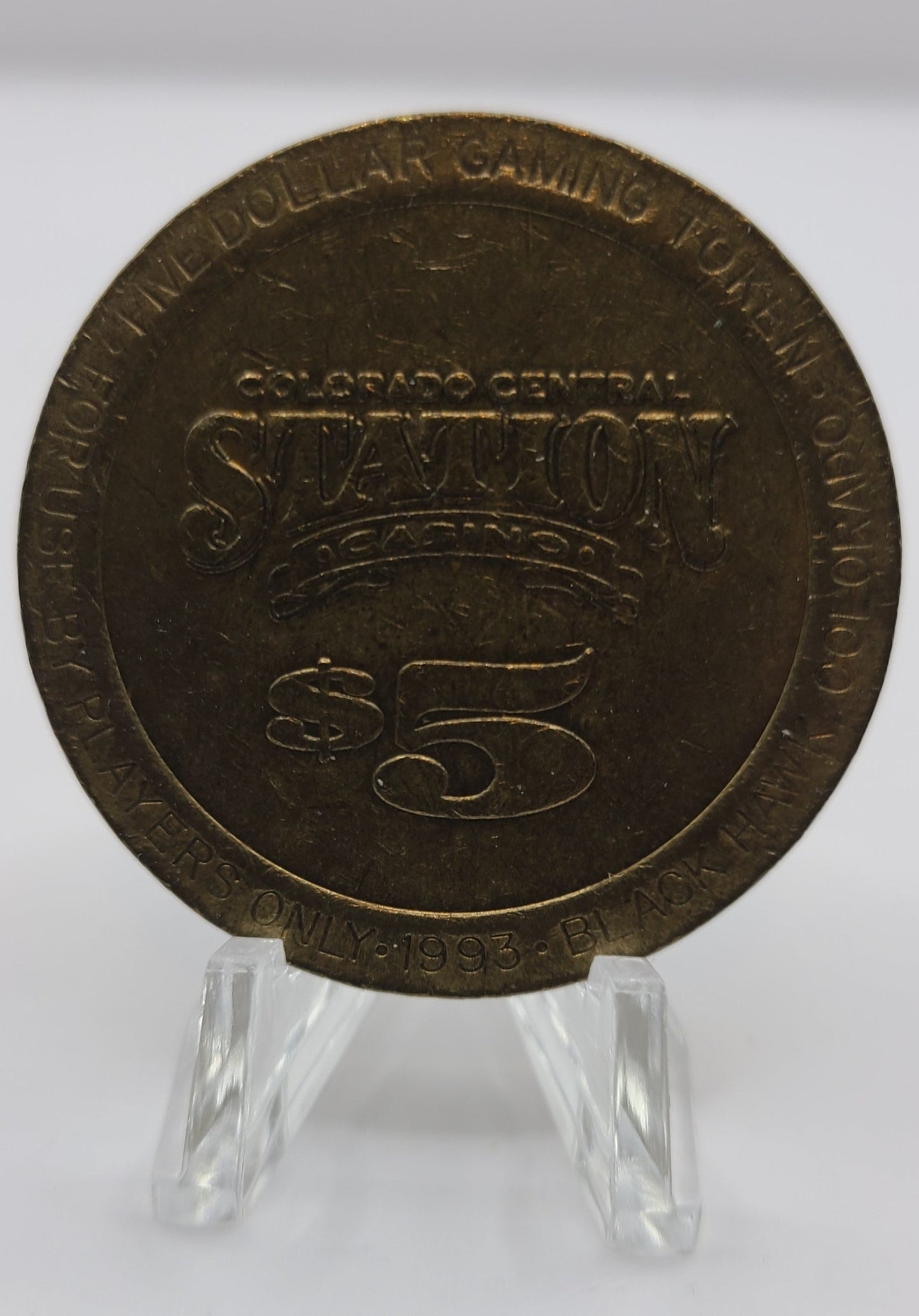 Colorado Central Station Casino CO 1993 $5 Gaming Token