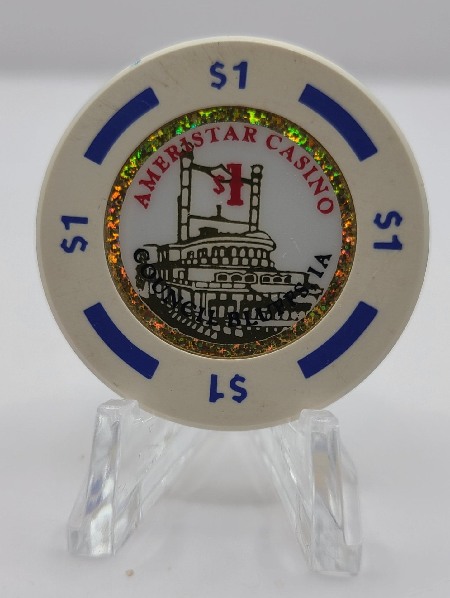 Ameristar Riverboat Casino Council Bluffs Iowa $1 Casino Chip