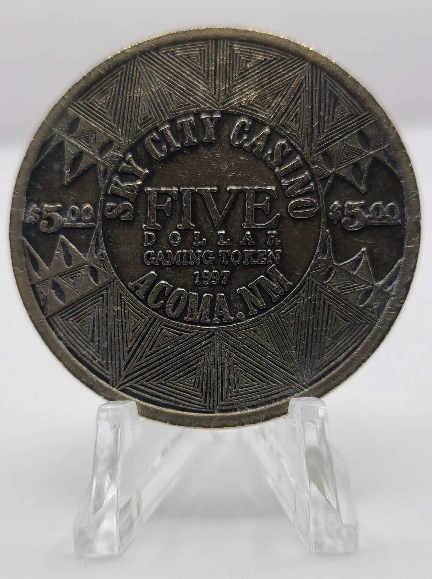 Sky City Casino Acoma NM 1997 $5 Gaming Token