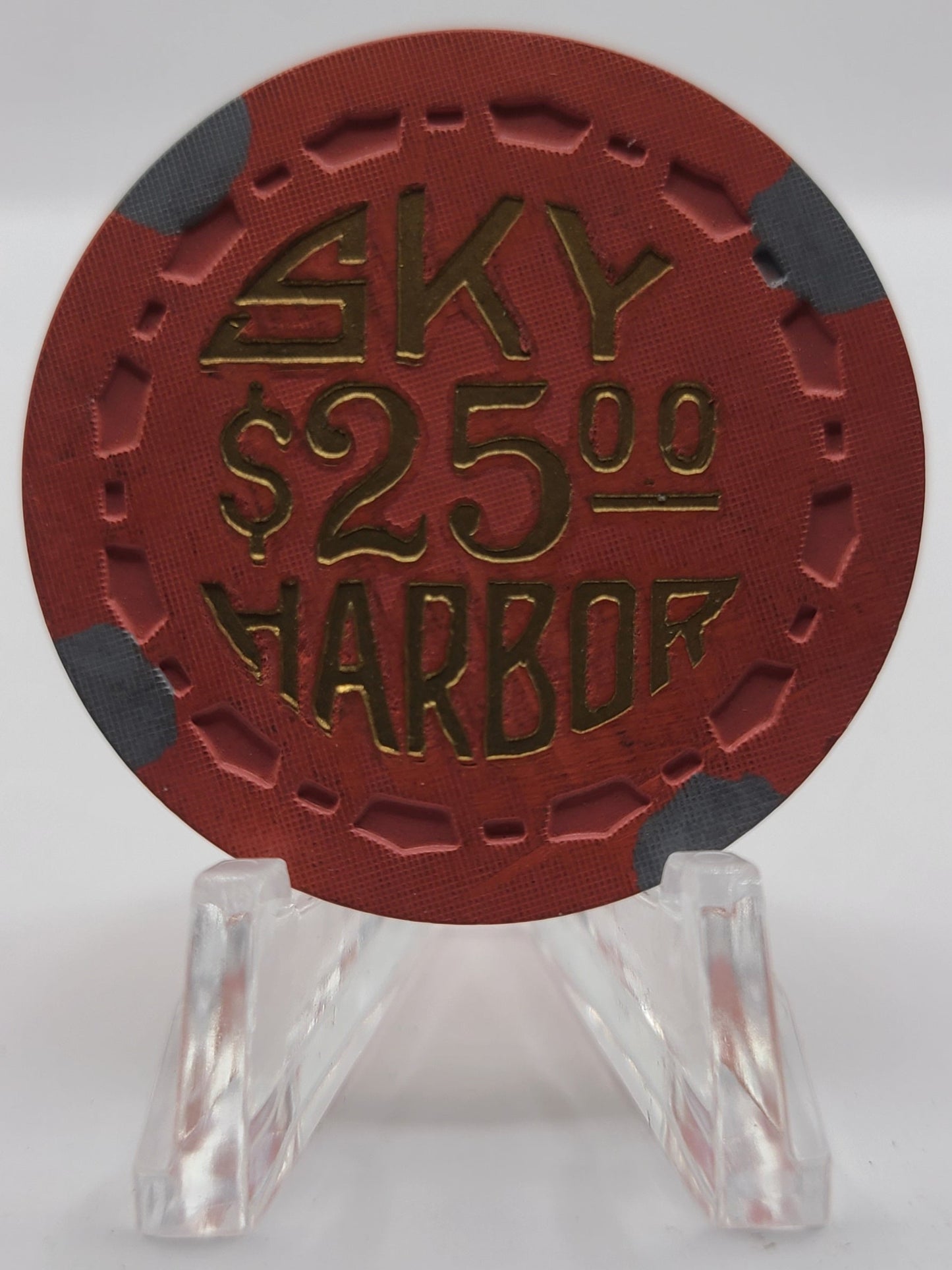 Sky Harbor Casino Lake Tahoe Nevada 1950 $25 Chip N6626 "UNCIRCULATED"