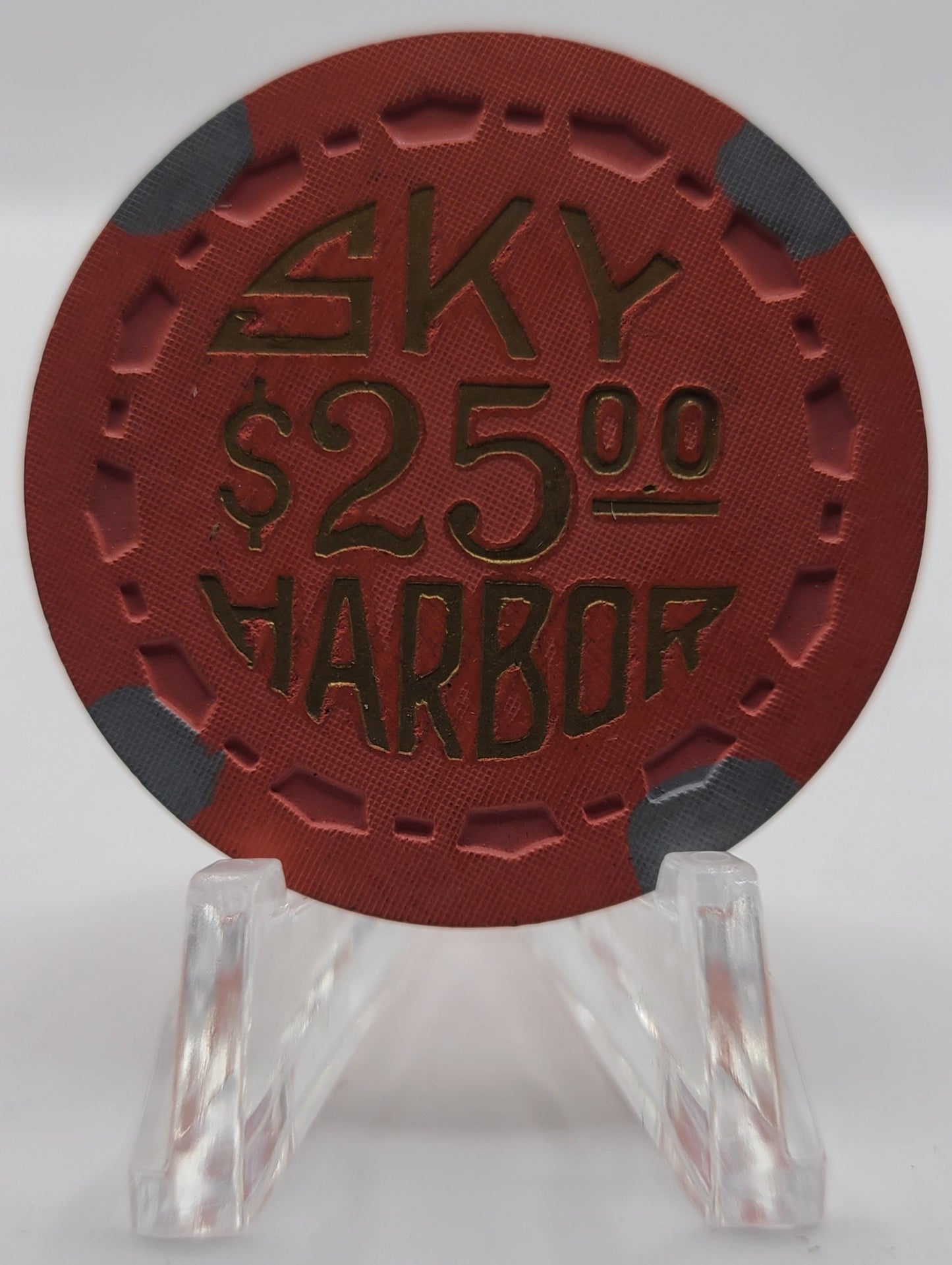 Sky Harbor Casino Lake Tahoe Nevada 1950 $25 Chip N6626 "UNCIRCULATED"