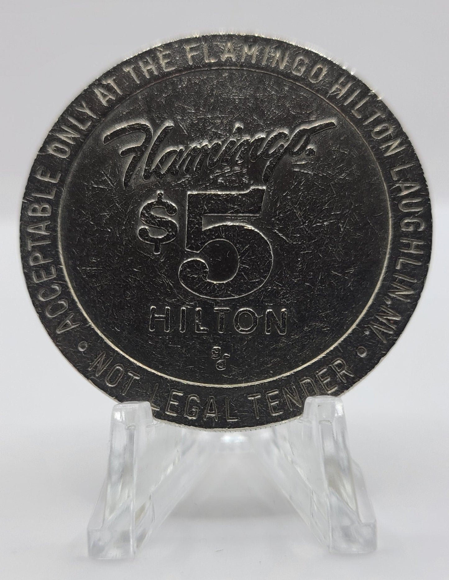 Flamingo Hilton Hotel Casino Laughlin NV 1990 $5 Gaming Token
