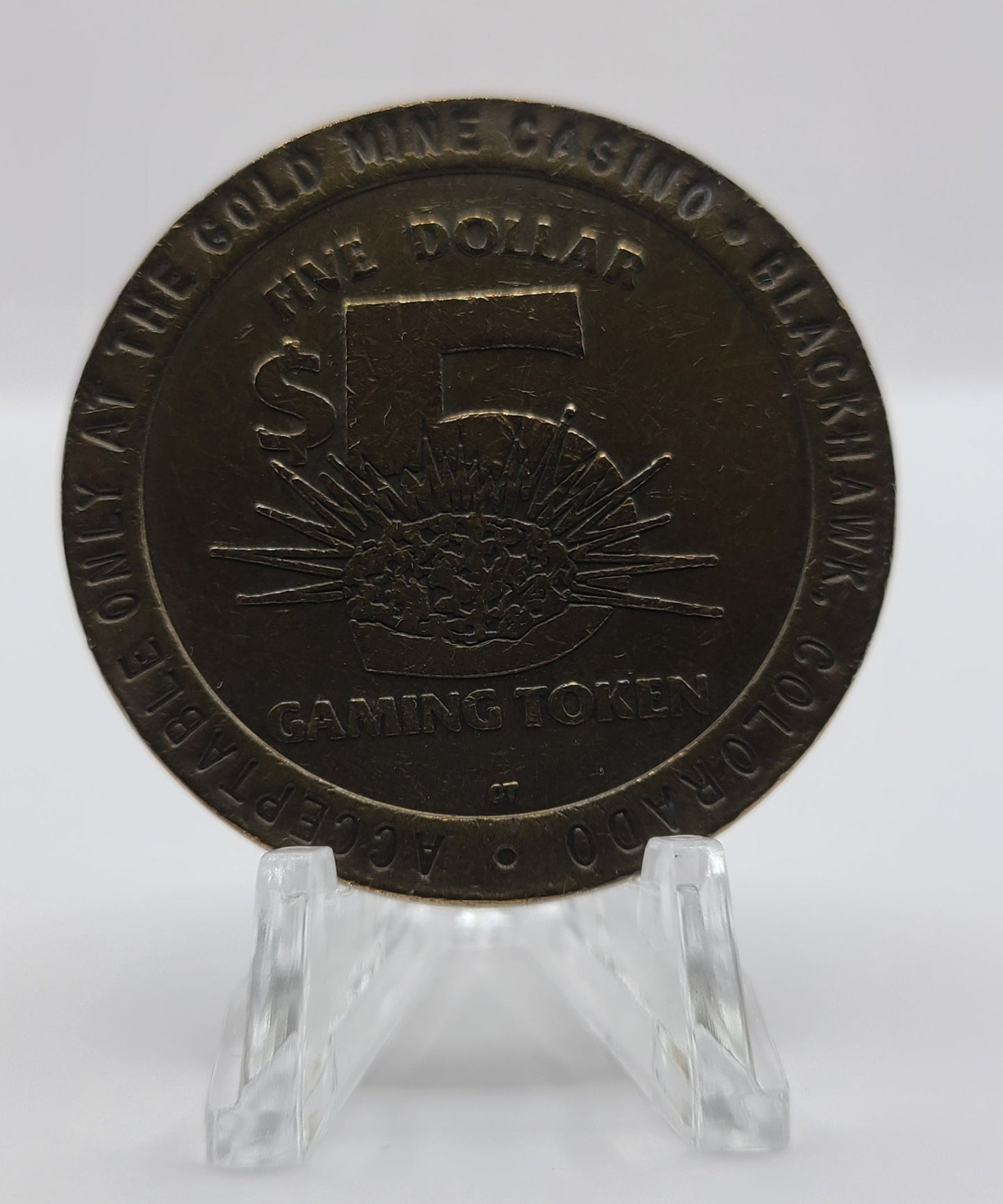Gold Mine Casino Black Hawk CO 1991 $5 Gaming Token