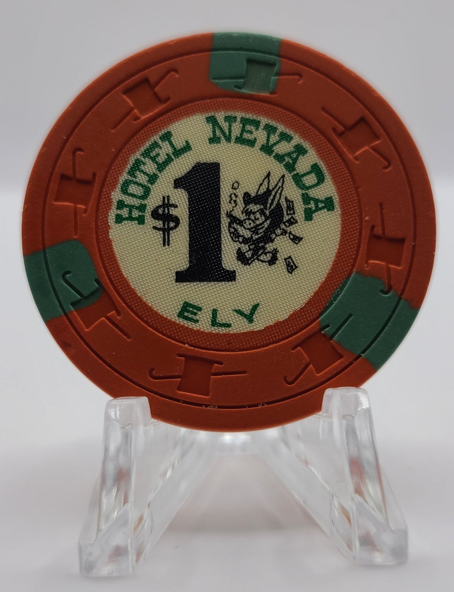 Hotel Nevada Ely Nevada 1964 $1 Chip N3234 (Worn)
