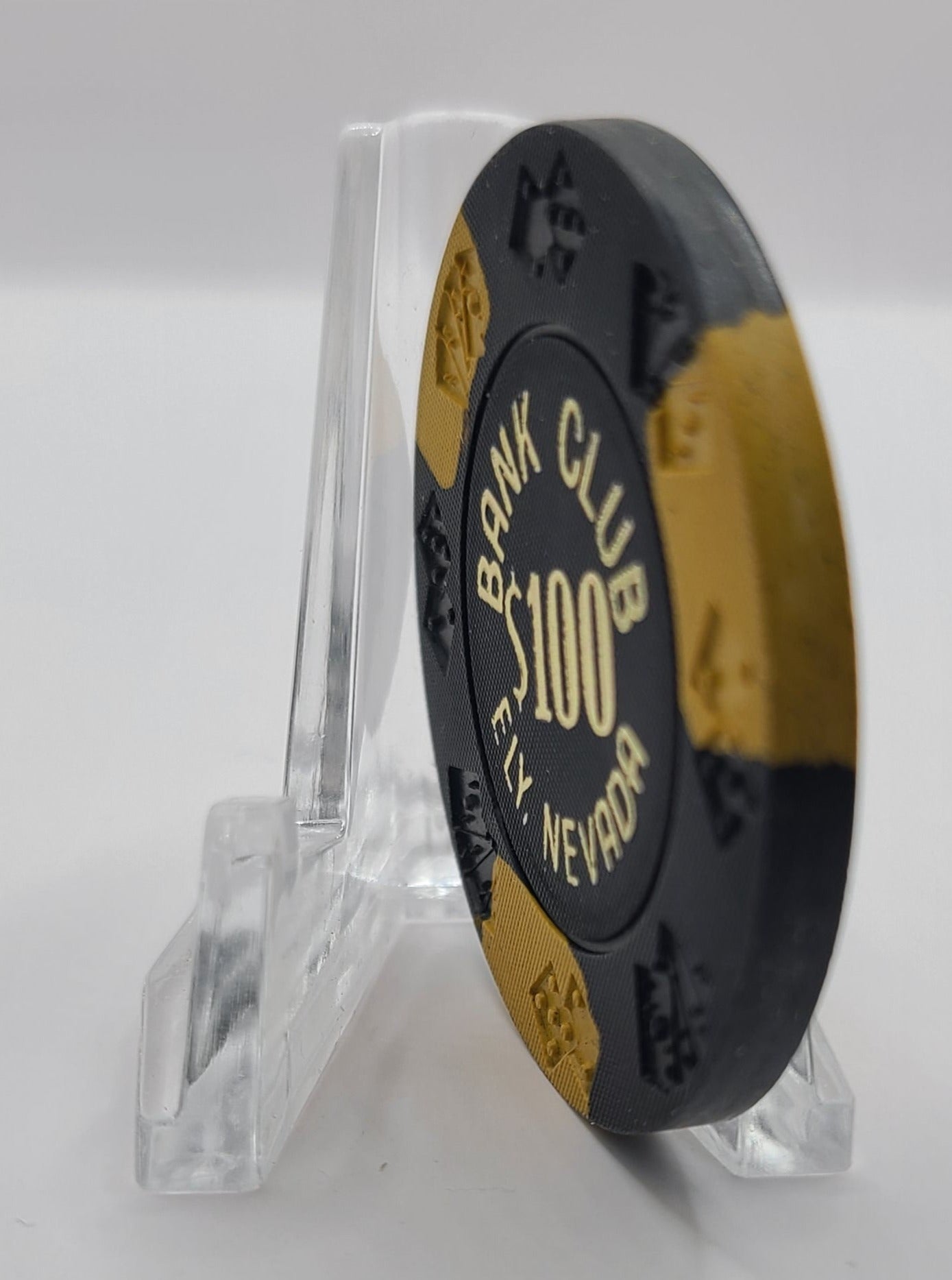 Bank Club Ely Nevada 1962 $100 Casino Chip N3159