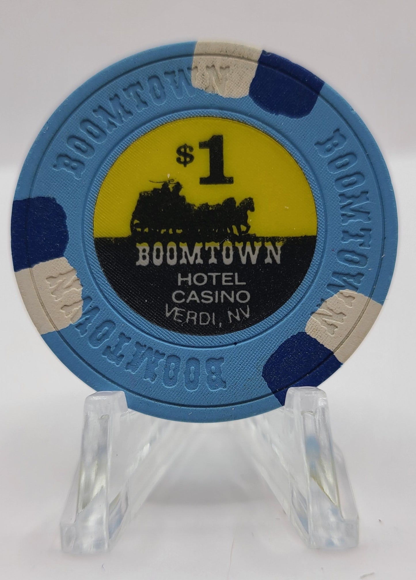 Boomtown Casino Reno/Verdi Nevada 1989 $1 Casino Chip N4965.1