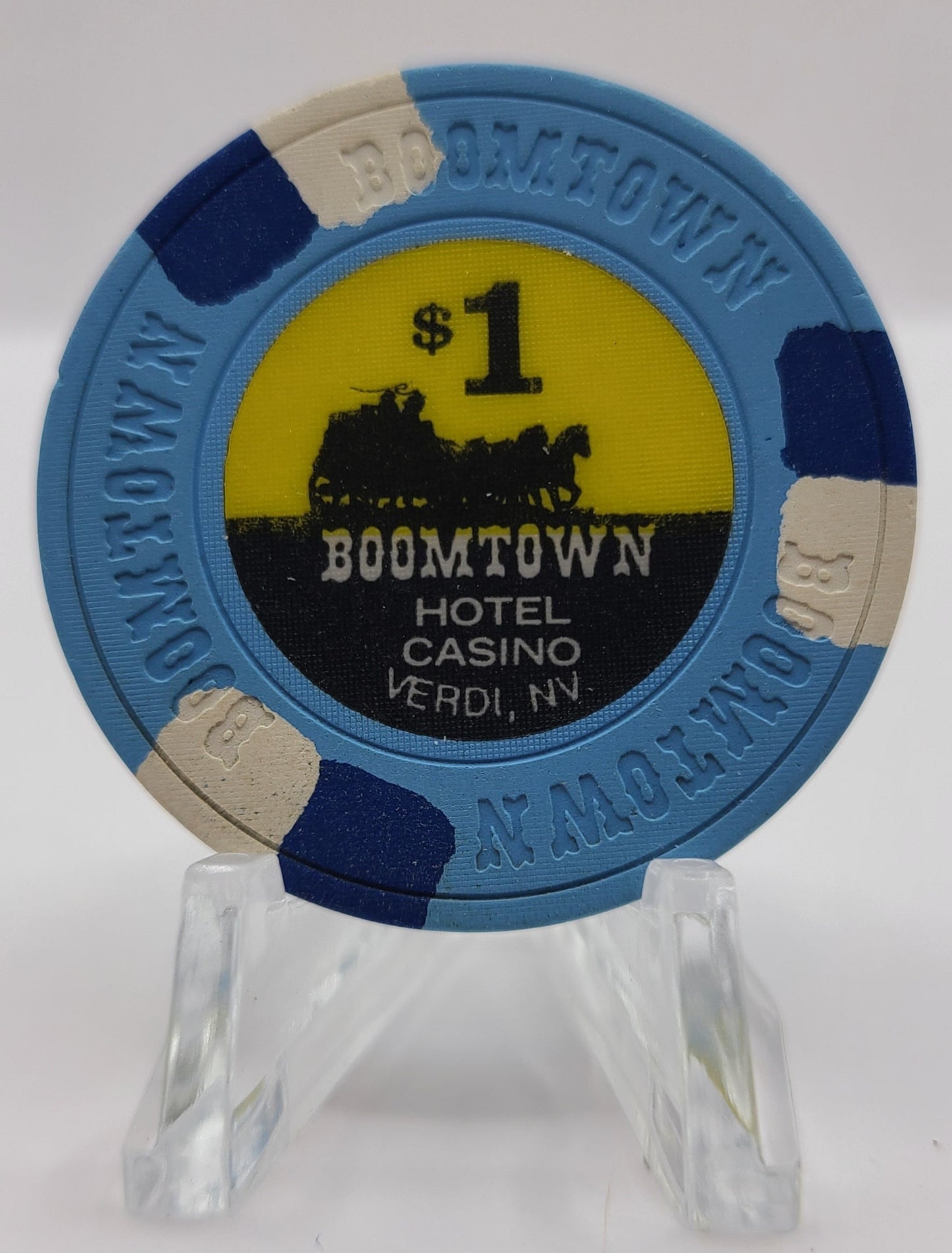 Boomtown Casino Reno/Verdi Nevada 1989 $1 Casino Chip N4965.1