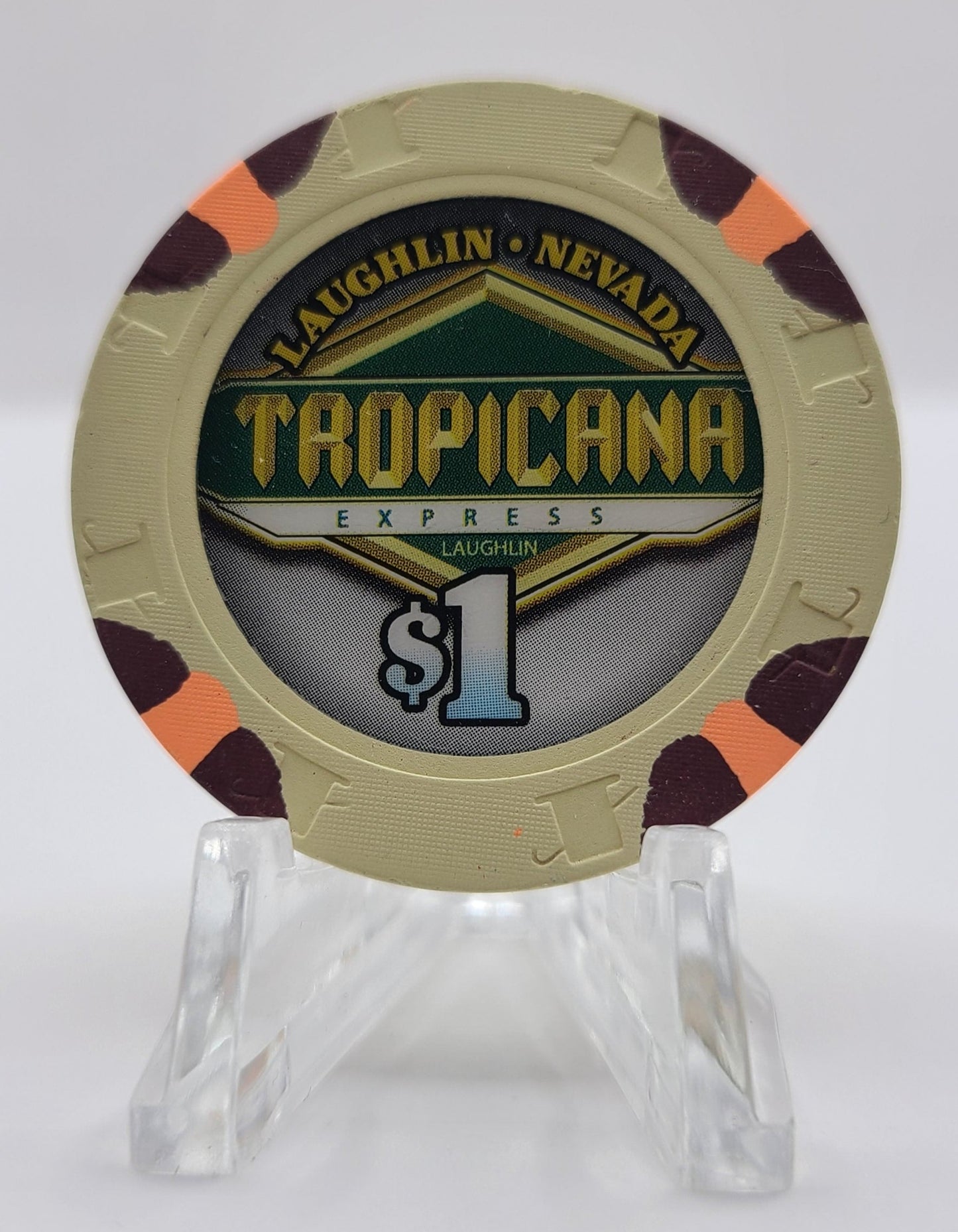 Tropicana Express Casino Laughlin Nevada 2007 $1 Chip E6451