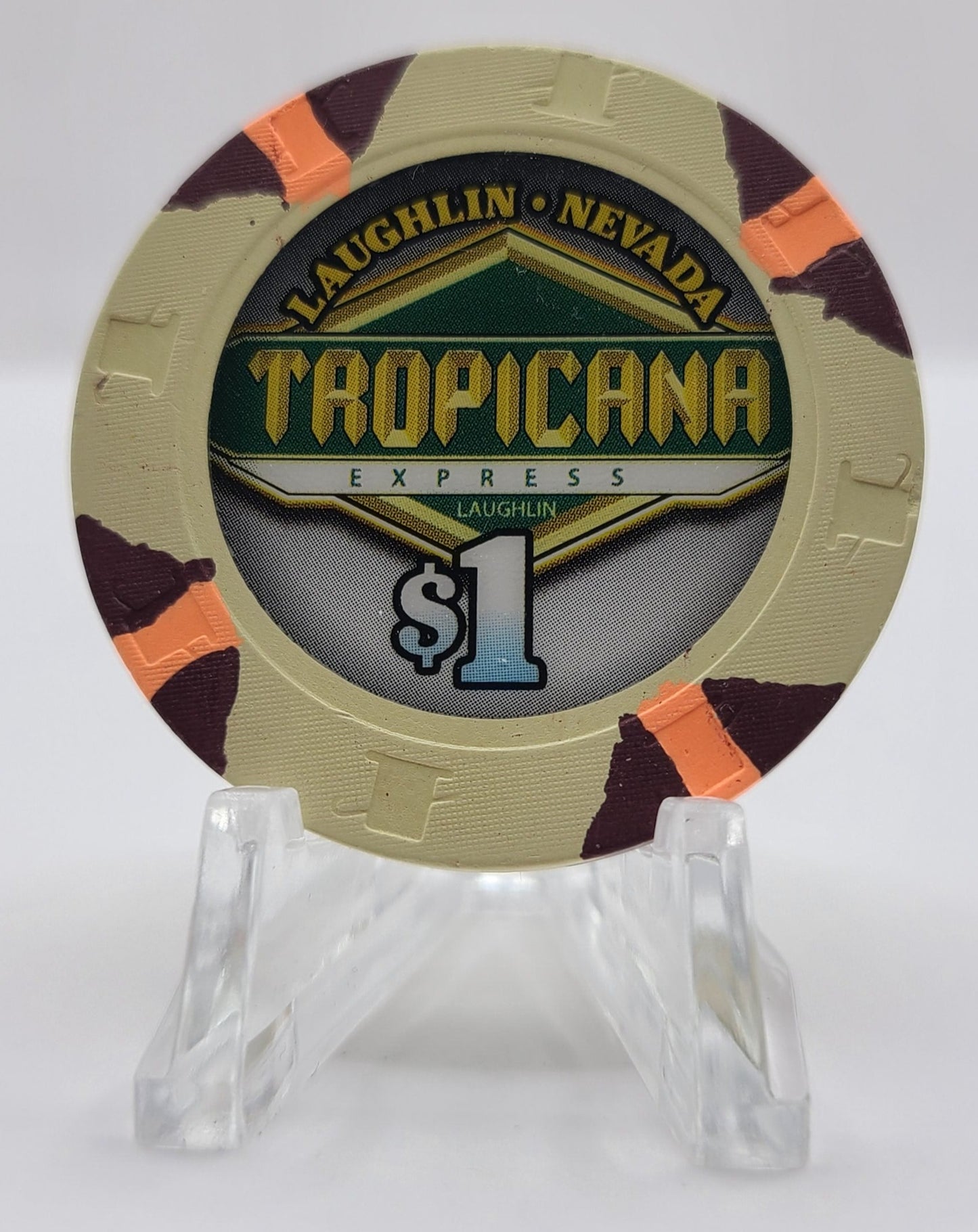 Tropicana Express Casino Laughlin Nevada 2007 $1 Chip E6451
