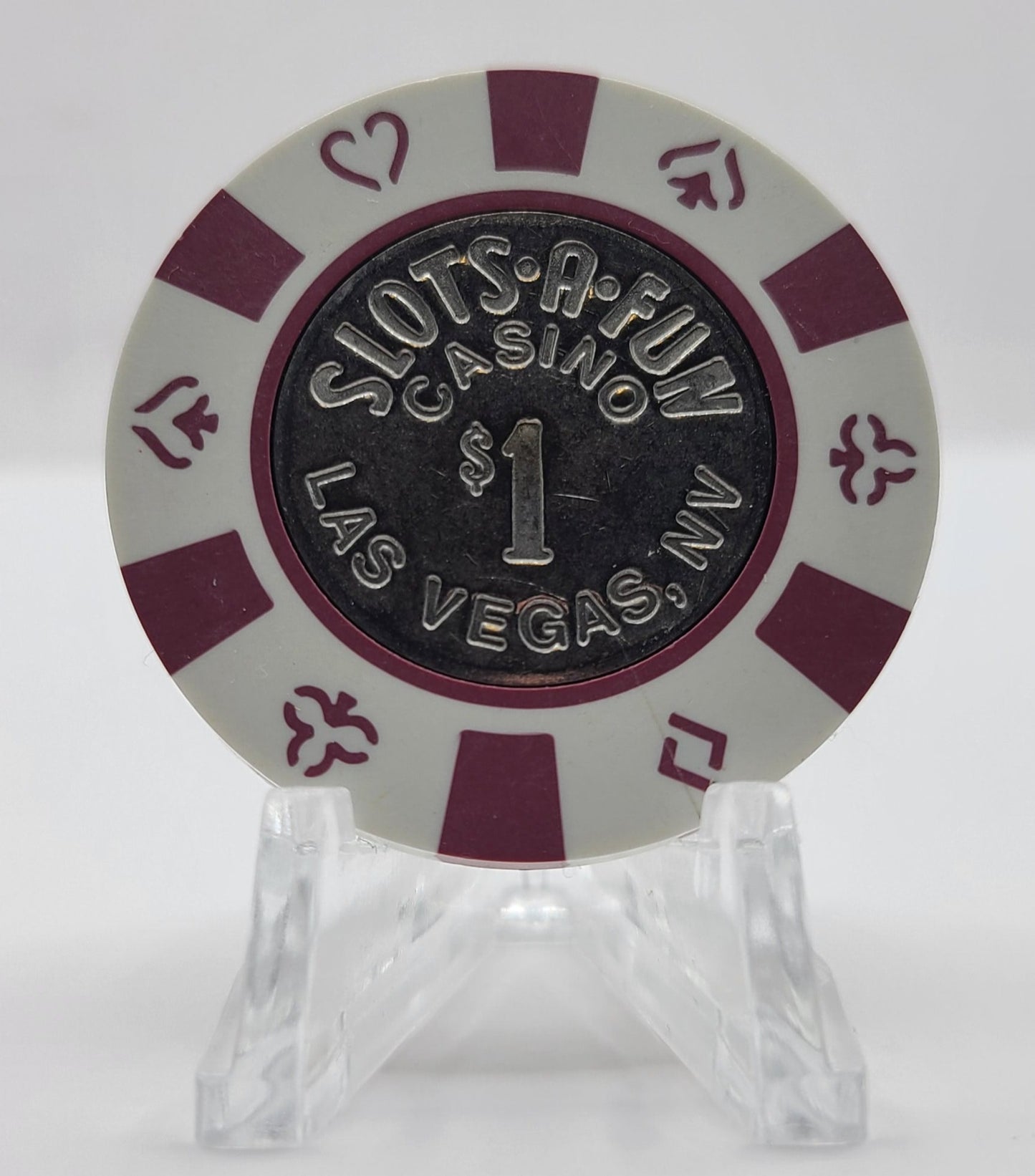 Slots-A-Fun Casino Las Vegas Nevada $1 Casino Chip 1995 N0208