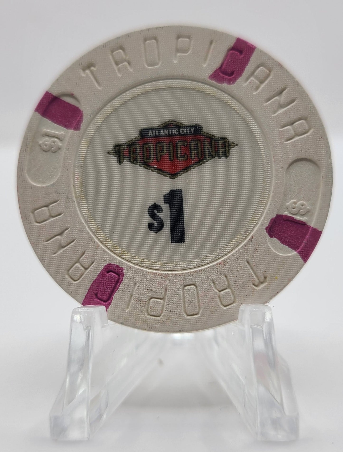 Tropicana Hotel Casino Atlantic City New Jersey $1 Casino Chip *Circulated