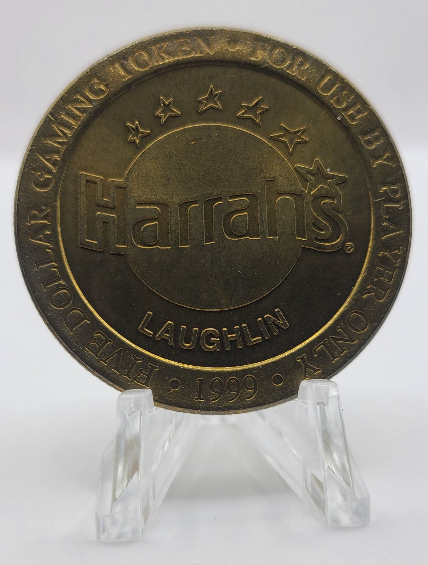 Harrah's Hotel Casino Laughlin NV 1999 $5 Gaming Token