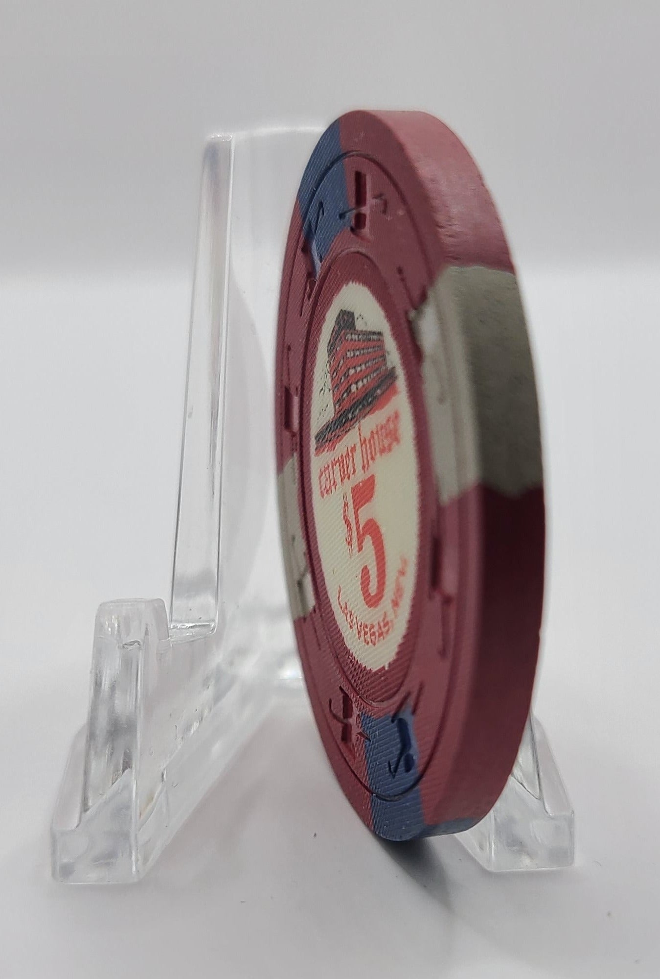 Carver House Casino Las Vegas Nevada 1961 $5 Chip N7448