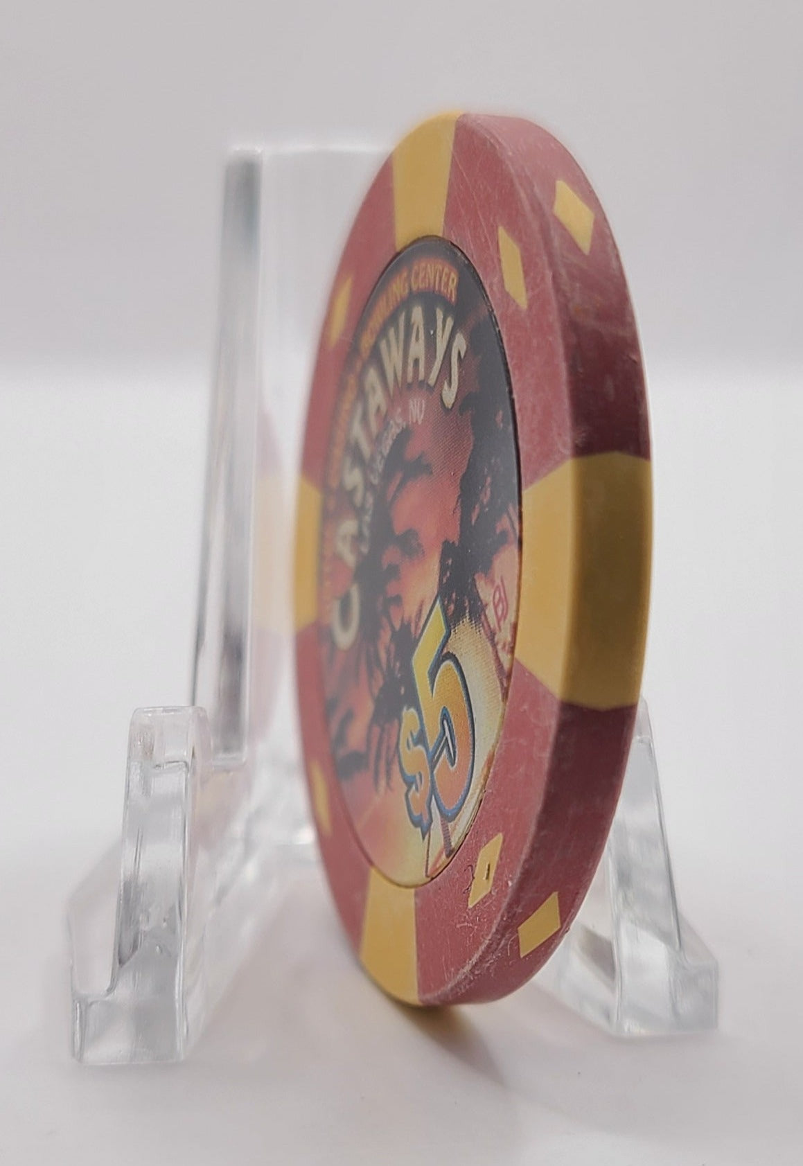 Castaways Hotel Casino Bowling Las Vegas Nevada 2000 $5 Chip V6597.1