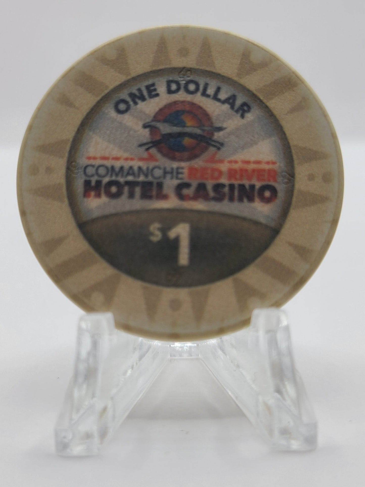 Comanche Red River Casino Devol Oklahoma 2019 $1 Casino Chip