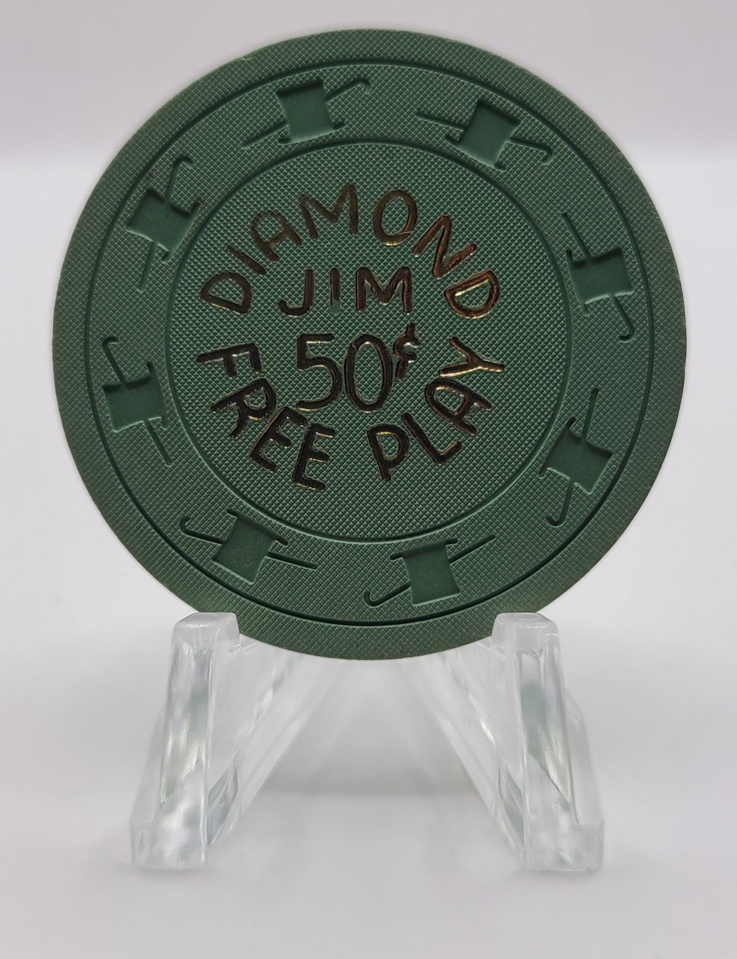 Nevada Club "Diamond Jim" Las Vegas Nevada $.50 "Free Play" Casino Chip N1503