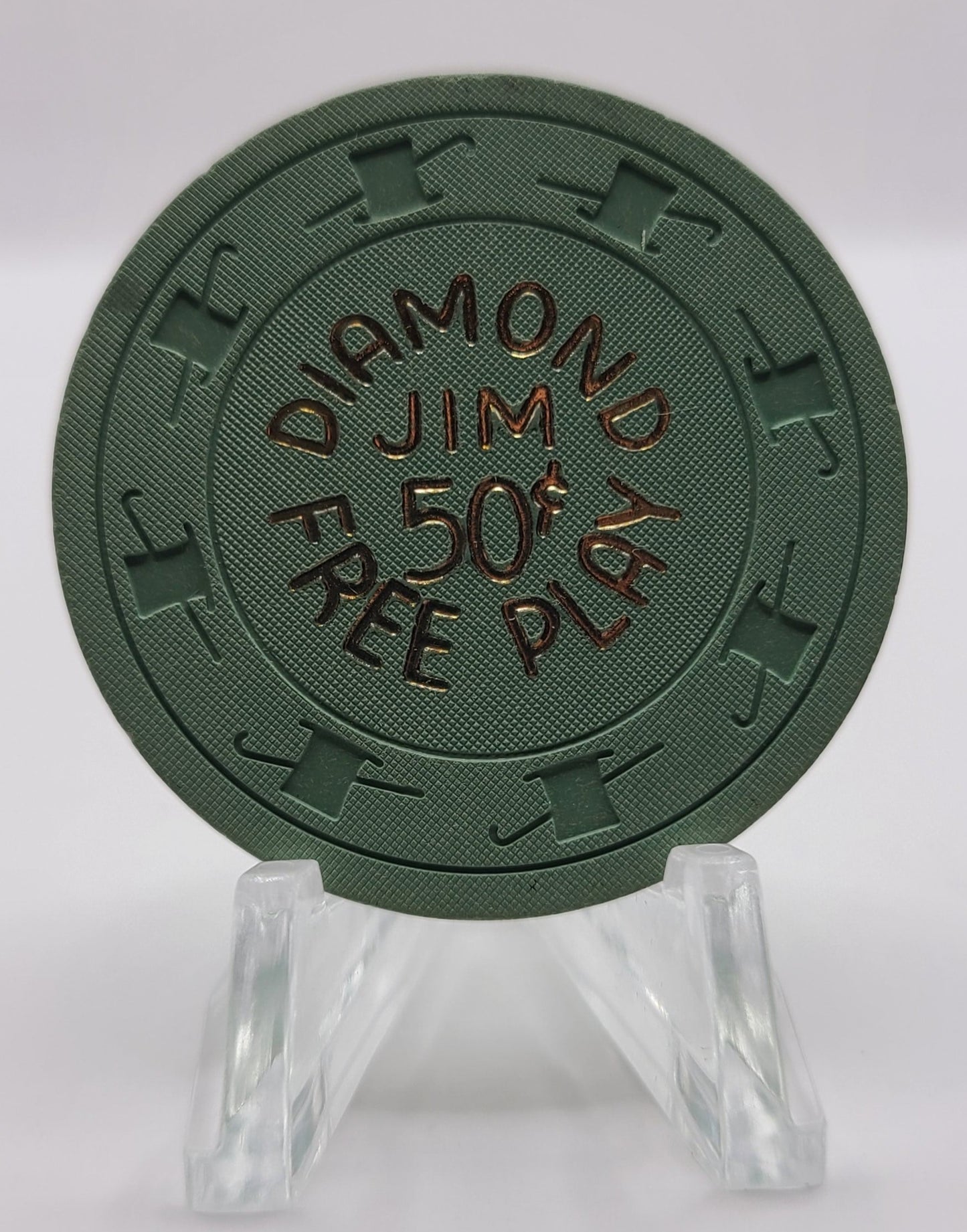 Nevada Club "Diamond Jim" Las Vegas Nevada $.50 "Free Play" Casino Chip N1503
