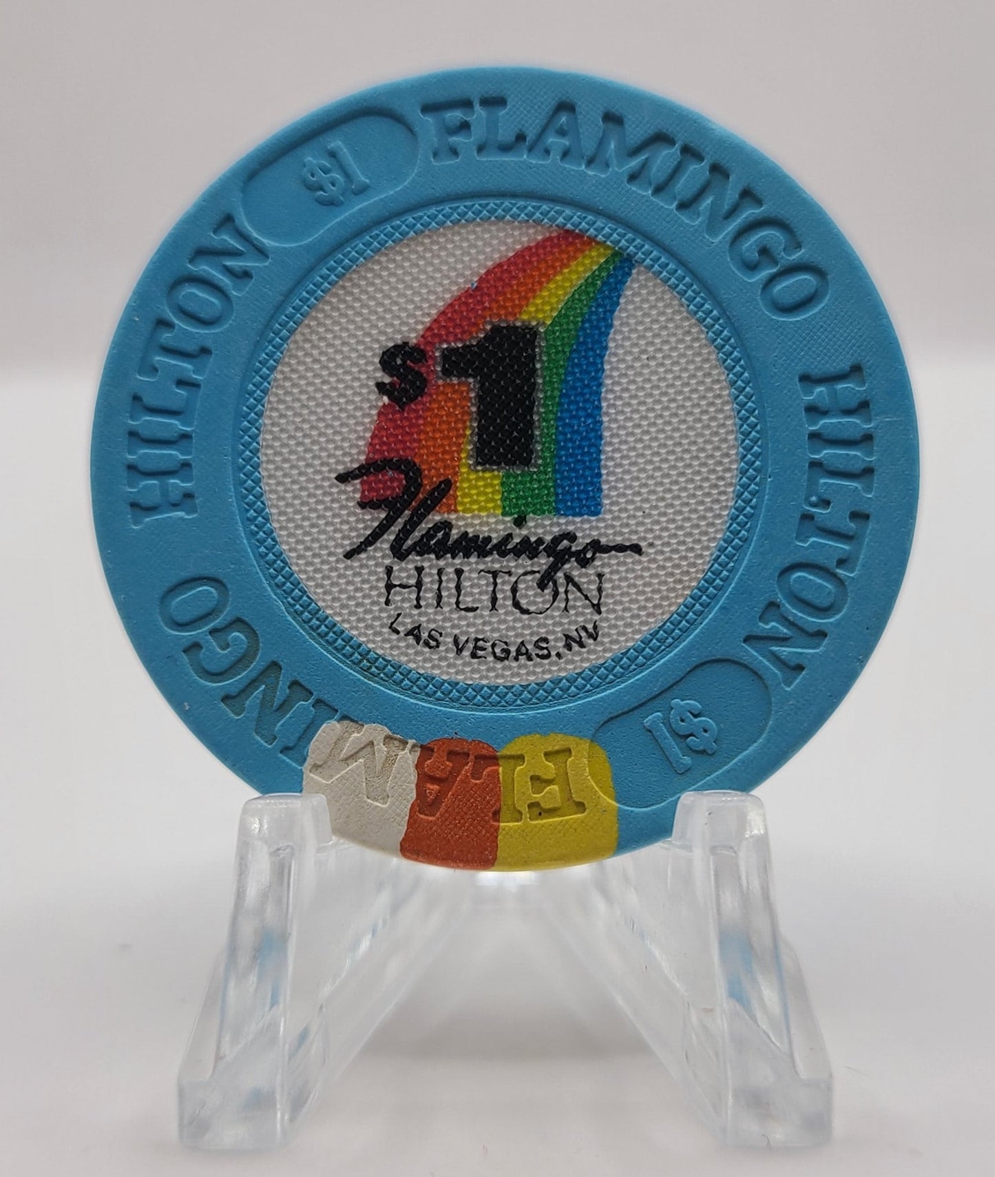 Flamingo Hilton Casino Las Vegas Nevada 1990's $1 Casino Chip N7135 *Circulated