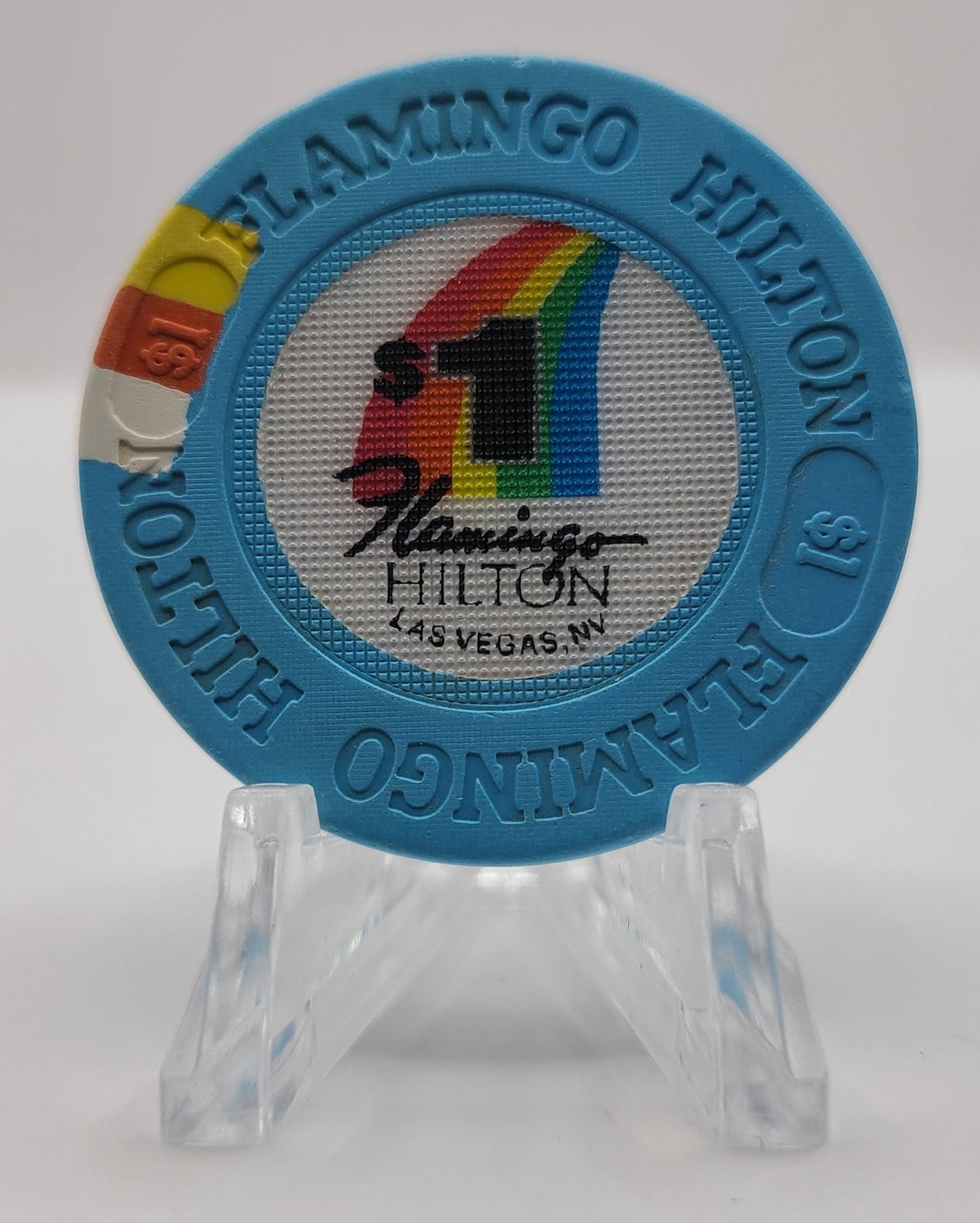 Flamingo Hilton Casino Las Vegas Nevada 1990's $1 Casino Chip N7135 *Circulated