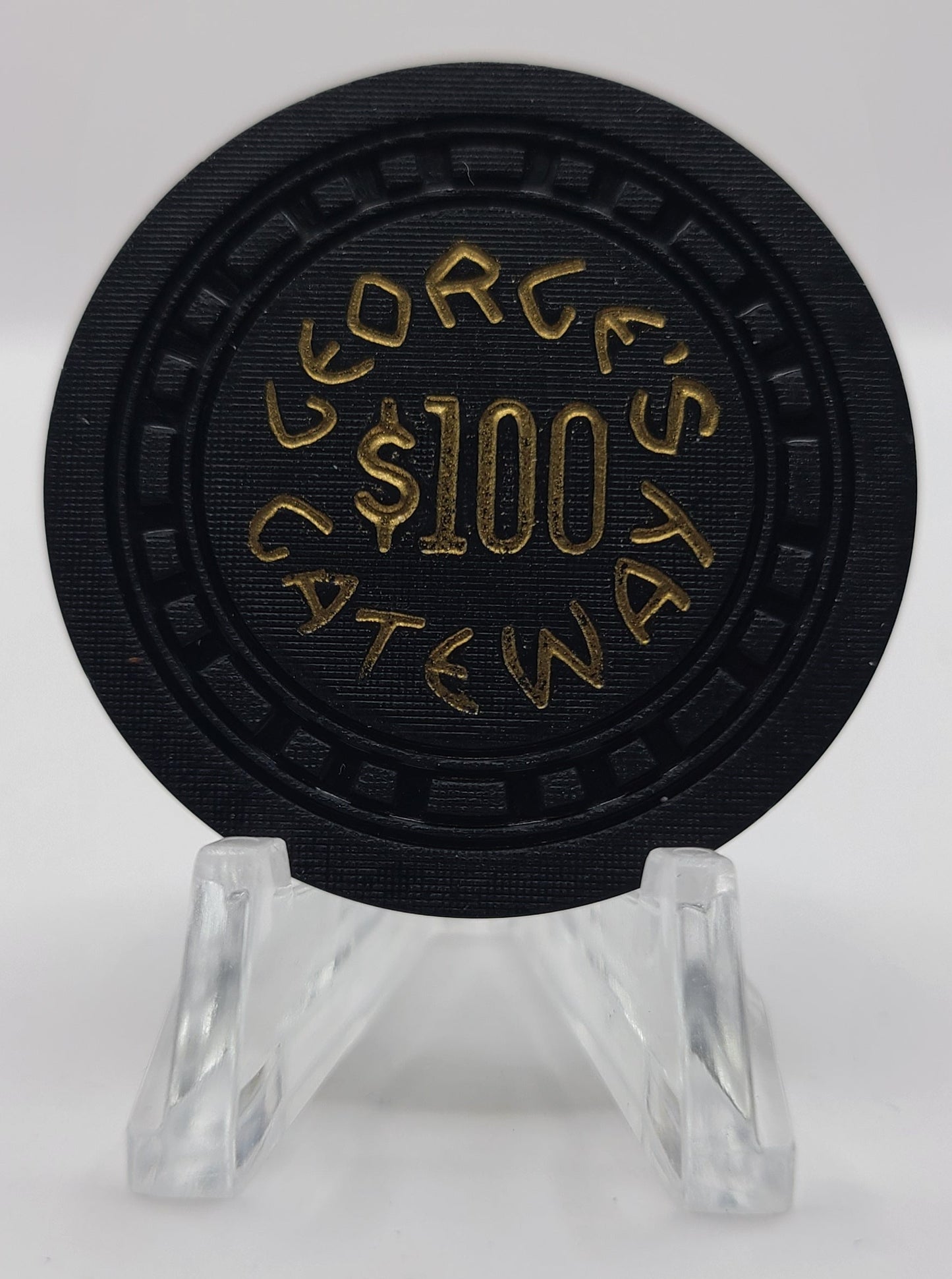 Gateway Club "George's" Lake Tahoe Nevada 1949 $100 Chip N8416