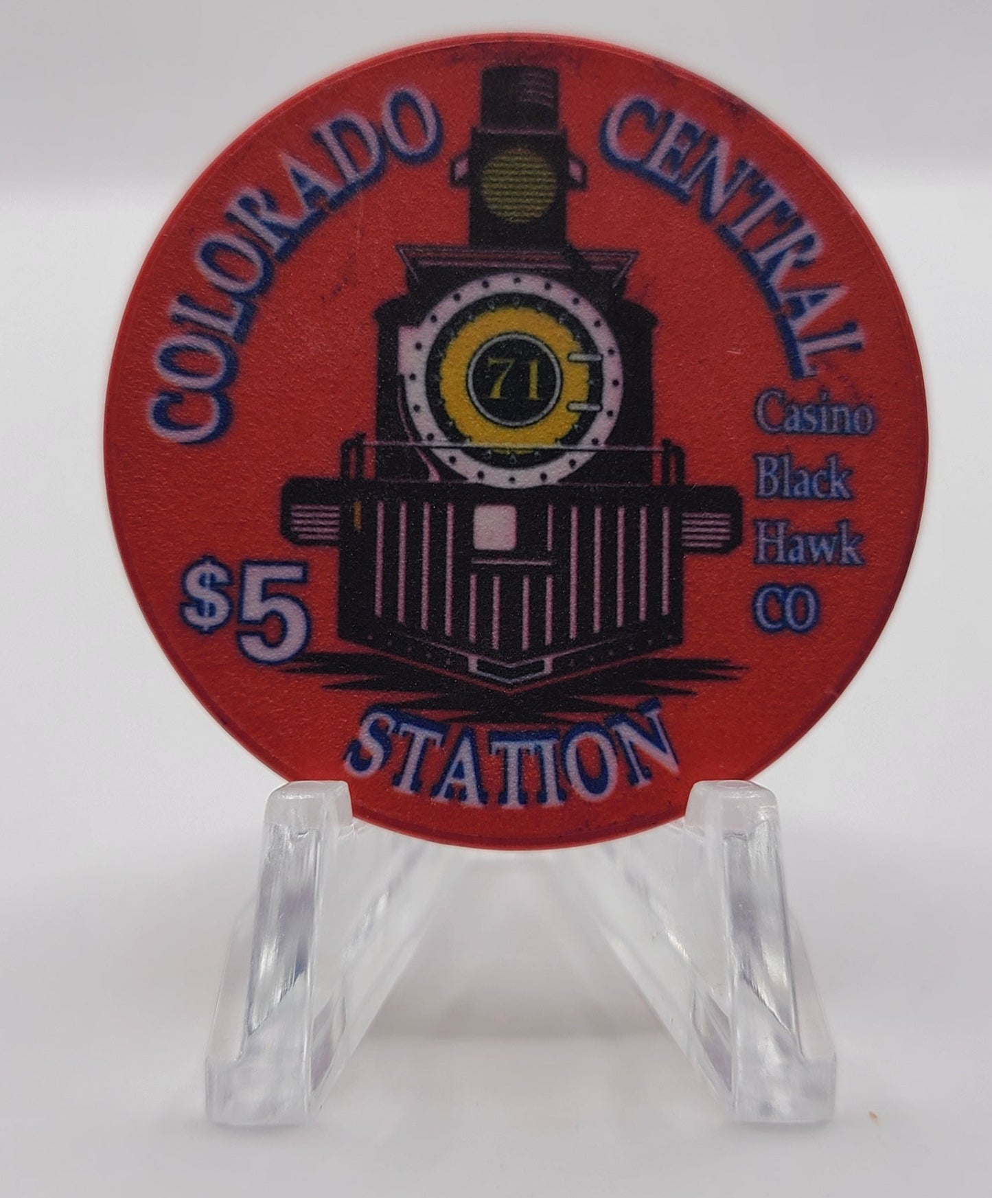 Colorado Central Station Black Hawk Colorado 1997 "Veterans Day" $5 Chip