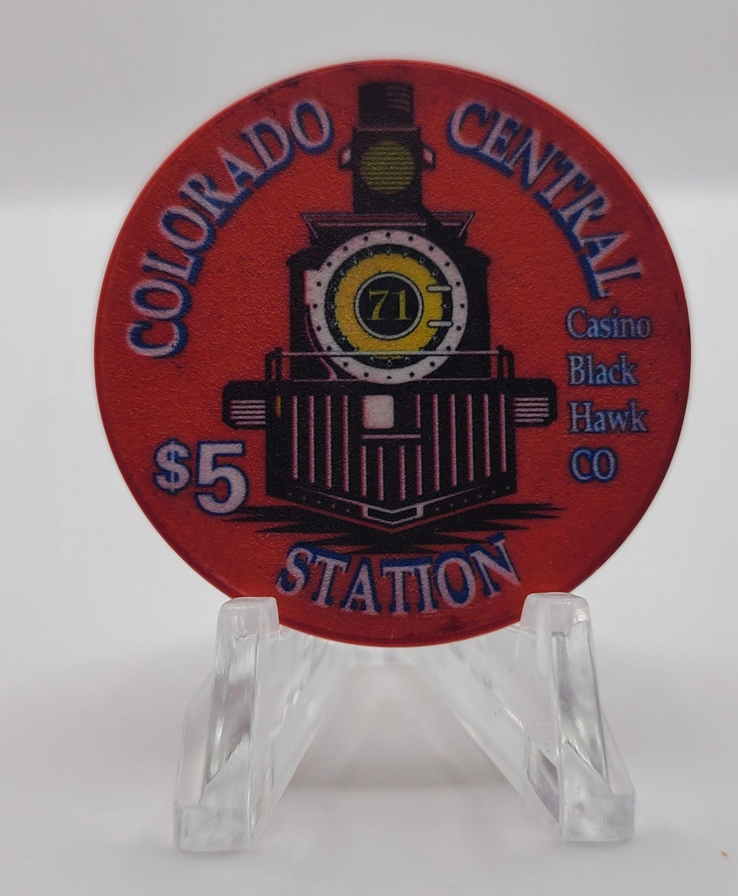 Colorado Central Station Black Hawk Colorado 1997 "Veterans Day" $5 Chip