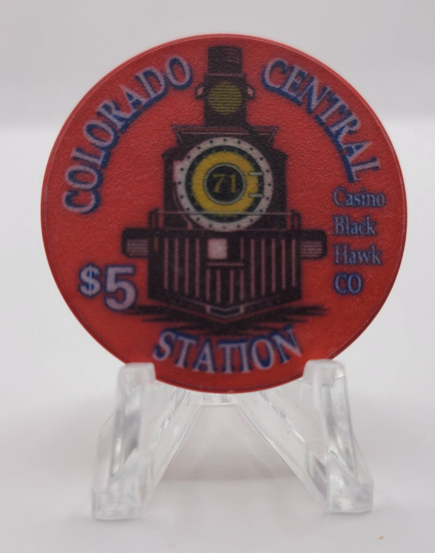 Colorado Central Station Black Hawk Colorado 1997 "Veterans Day" $5 Chip