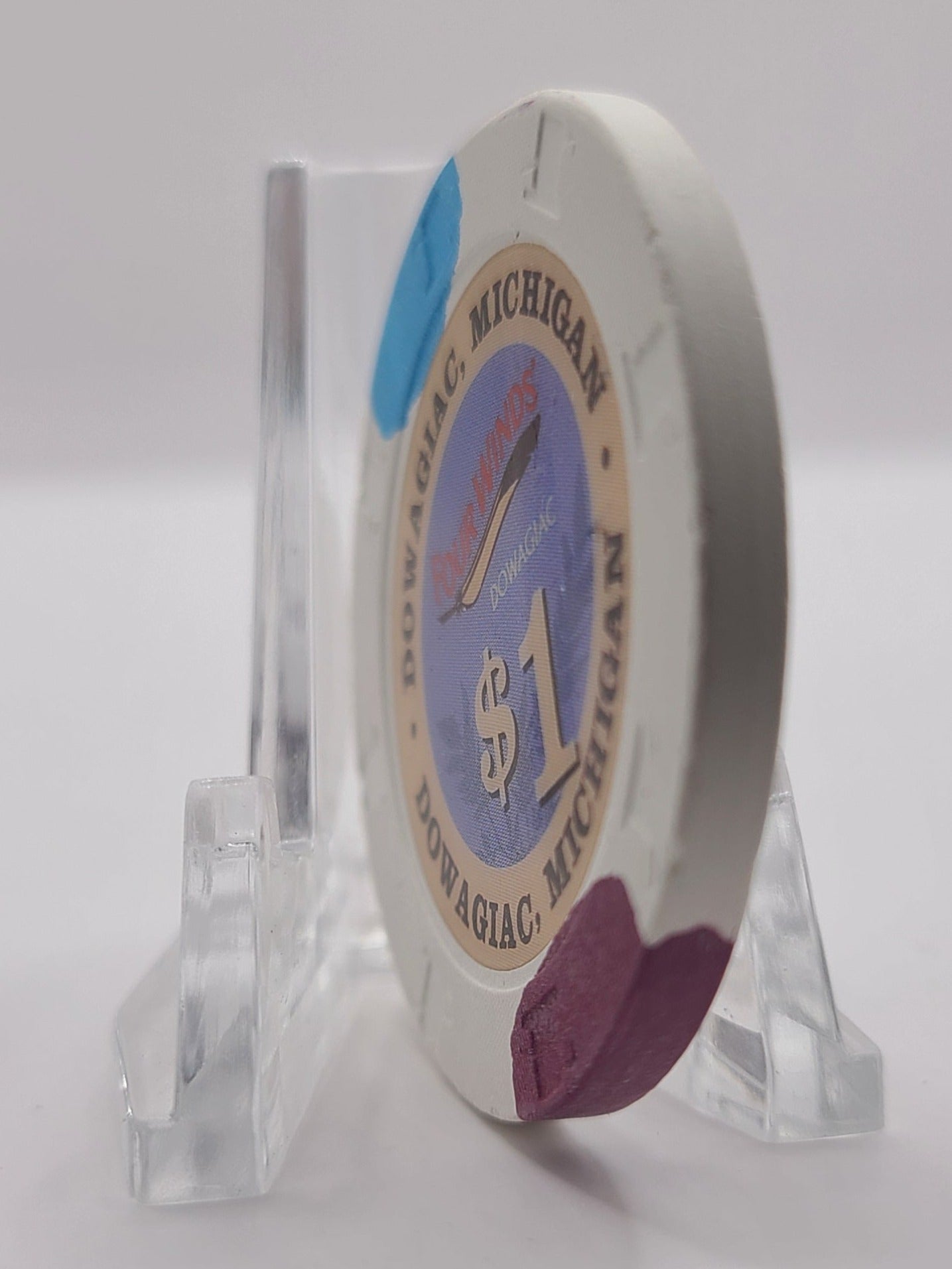 Four Winds Casino "Dowagiac" Michigan 2013 $1 Chip "CIRCULATED"