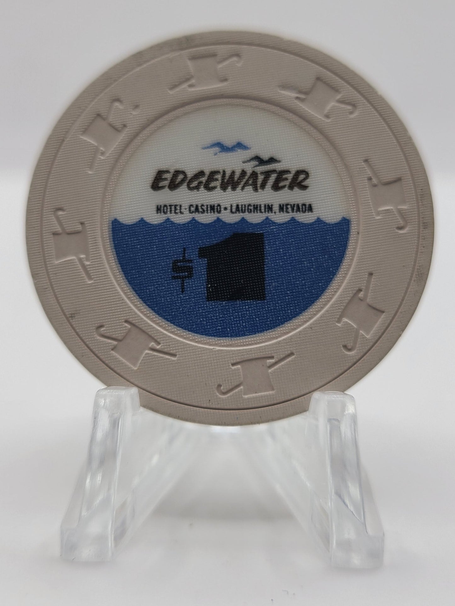 Edgewater Casino Laughlin Nevada 1994 $1 Casino Chip N2975 *Circulated