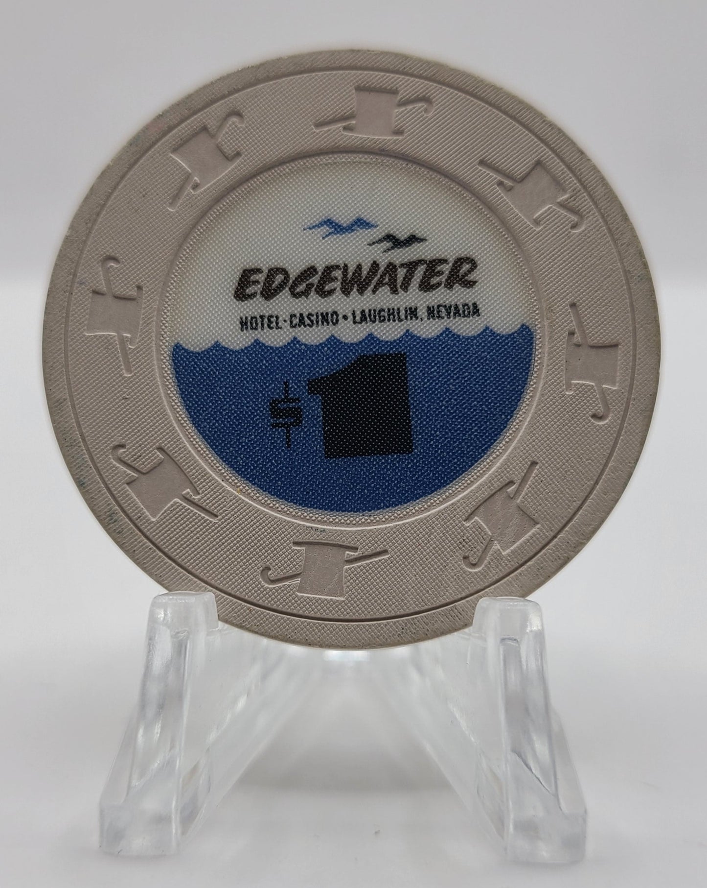Edgewater Casino Laughlin Nevada 1994 $1 Casino Chip N2975 *Circulated