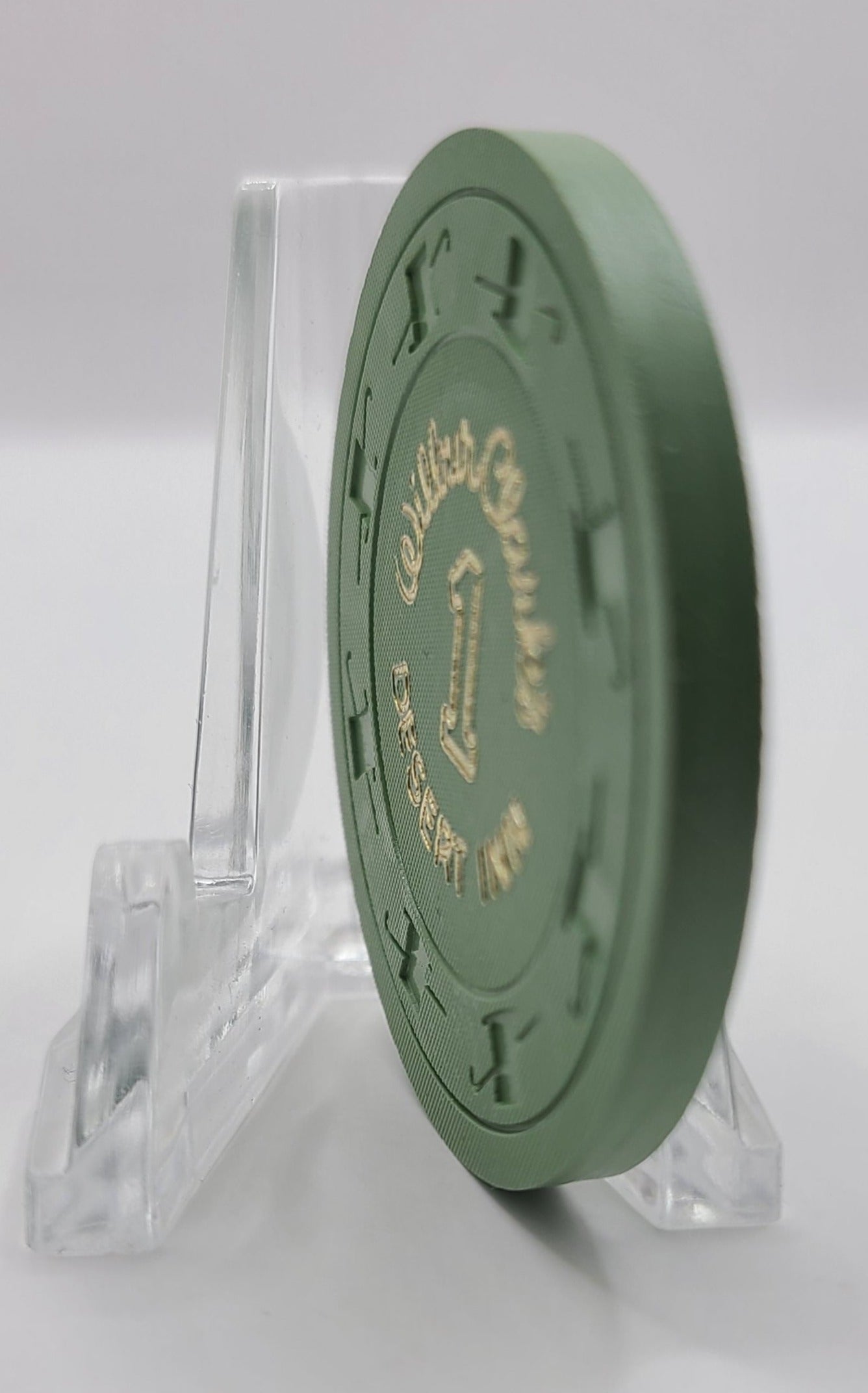 Desert Inn "Wilbur Clark" Casino Las Vegas Nevada 1959 Roulette 1 Blue-Gray Chip N8150