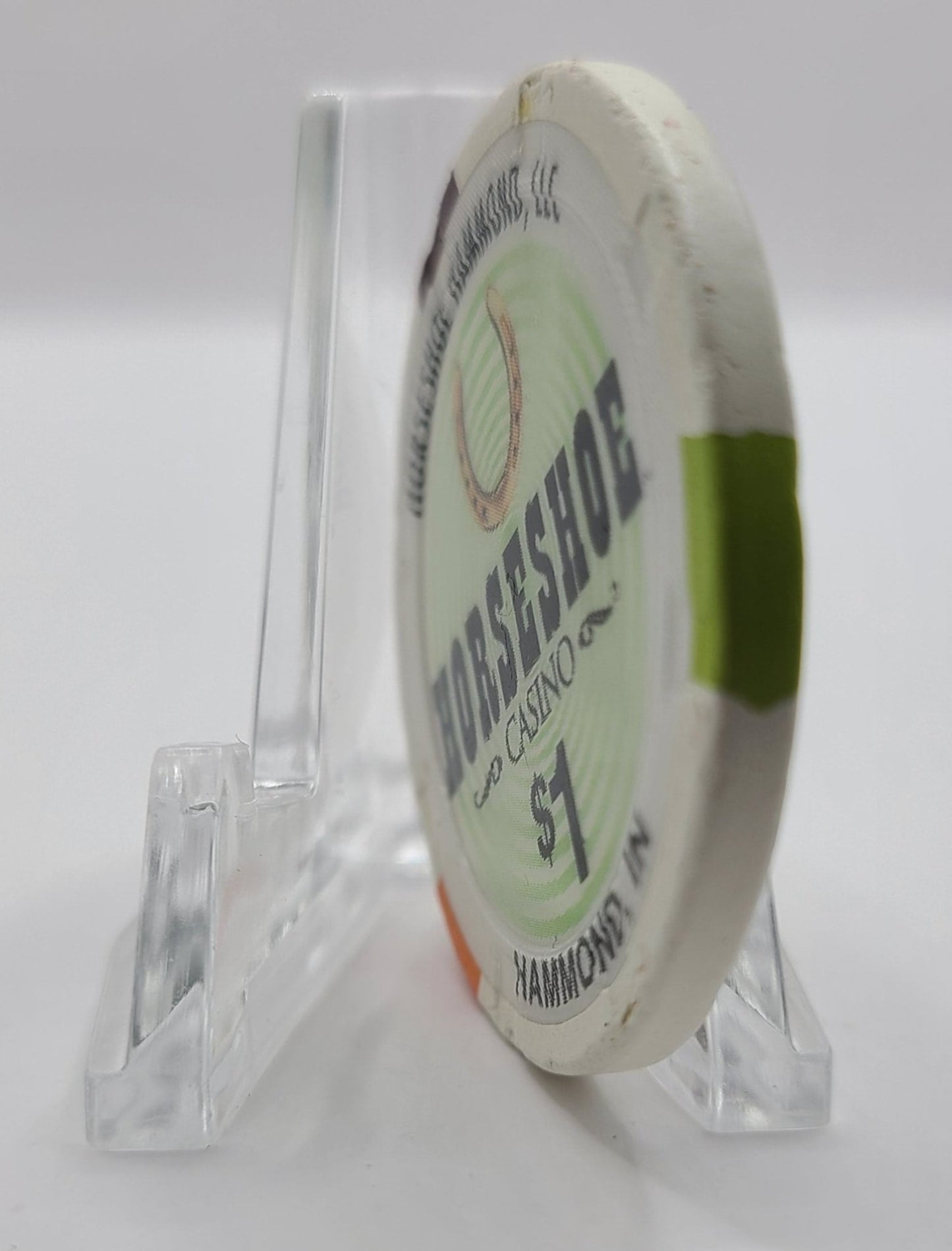 Horseshoe Casino Hammond Indiana 2008 $1 Chip "Worn"