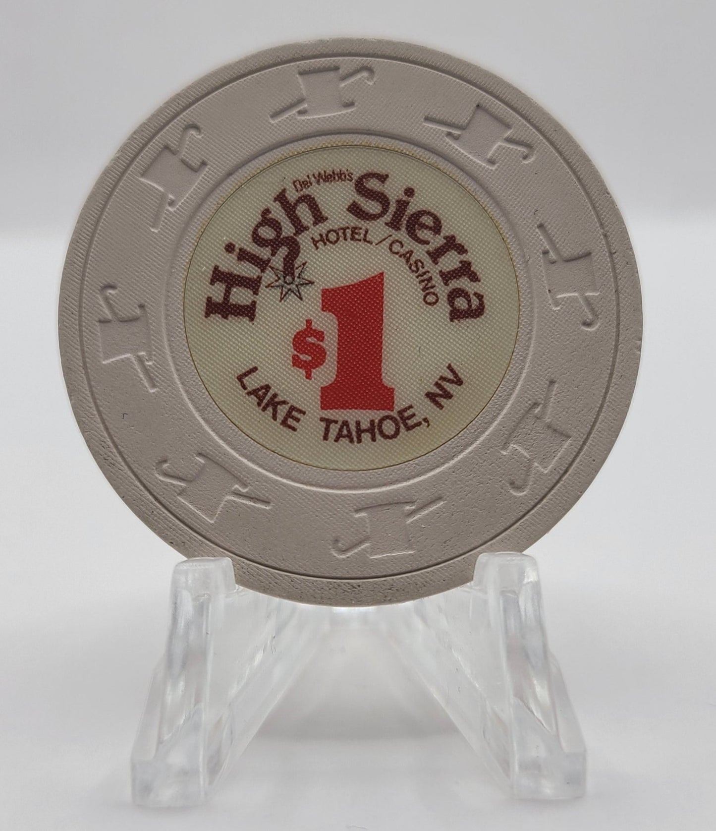 High Sierra Casino Lake Tahoe Nevada 1984 $1 Chip N5165