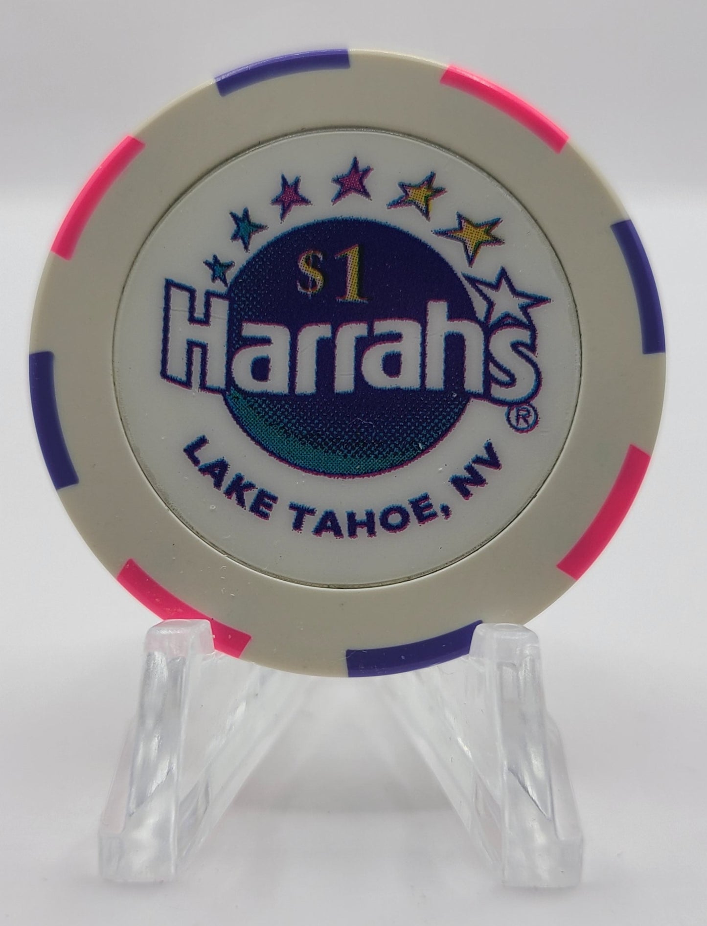Harrah's Casino Lake Tahoe Nevada 1996 $1 Casino Chip N8509
