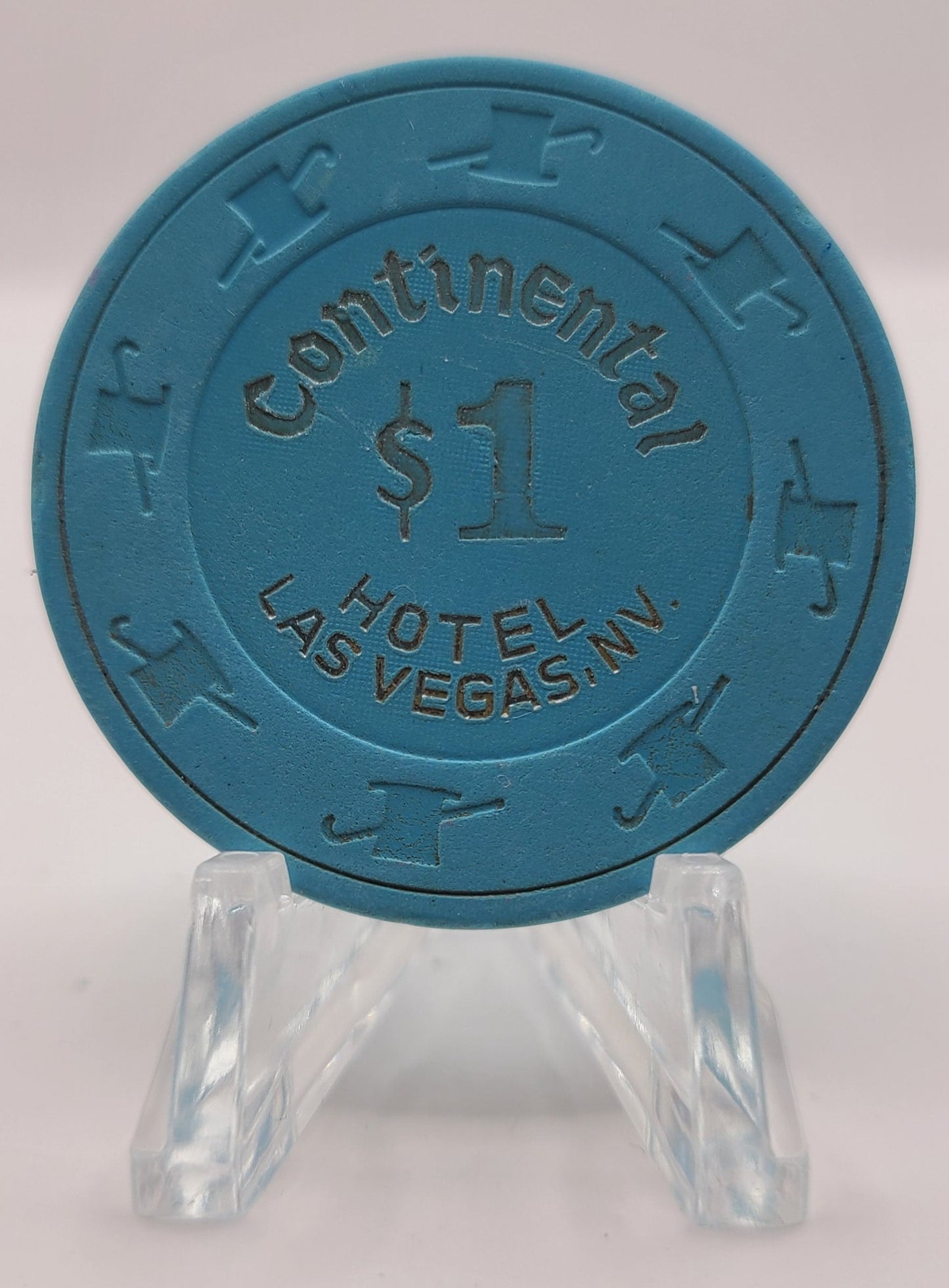 Continental Hotel Casino Las Vegas Nevada 1981 $1 Chip N2831 (Worn)