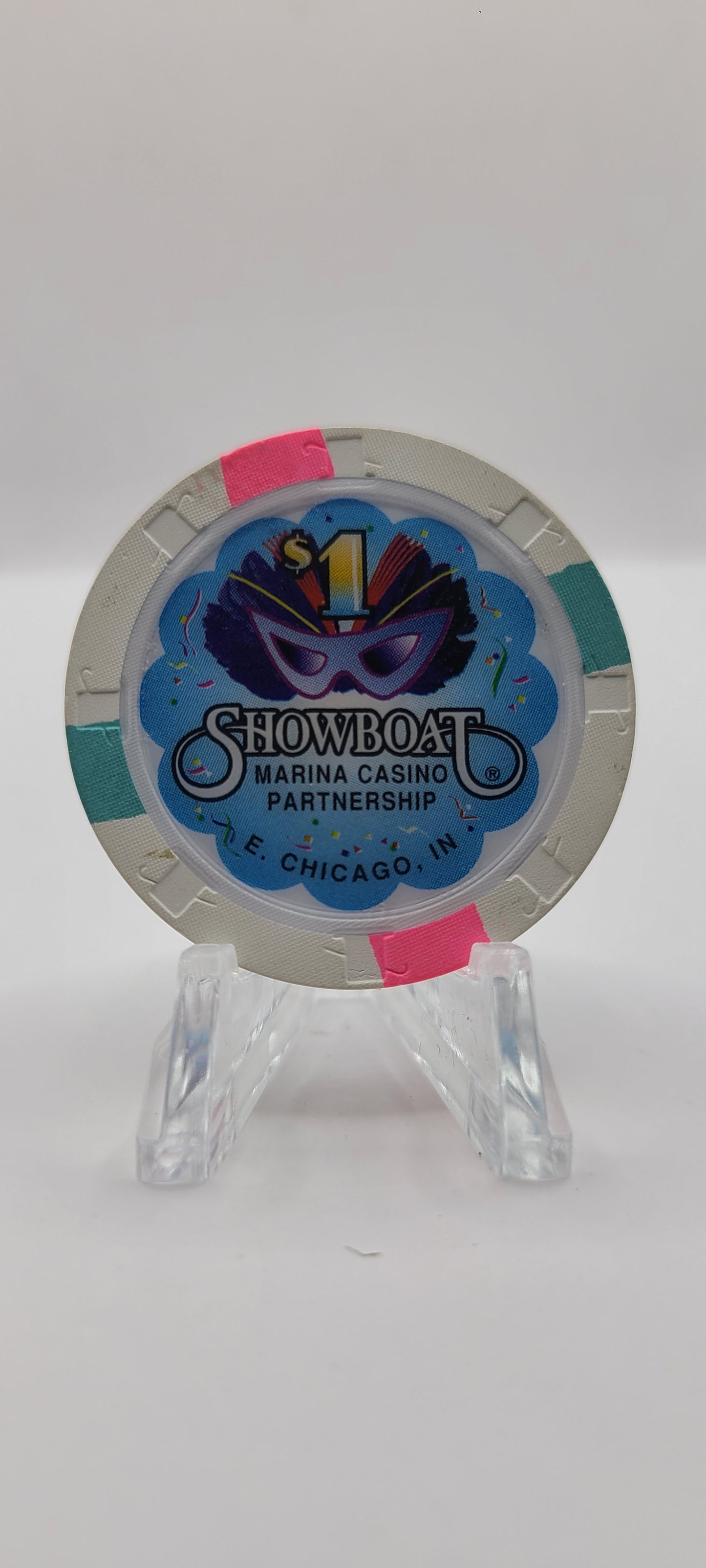Showboat "Riverboat" Casino E. Chicago Indiana $1 Chip
