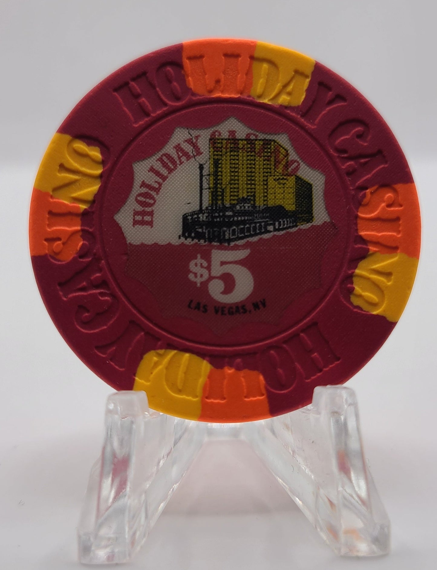 Holiday Casino Las Vegas Nevada 1980's $5 Chip N4652 (Worn)