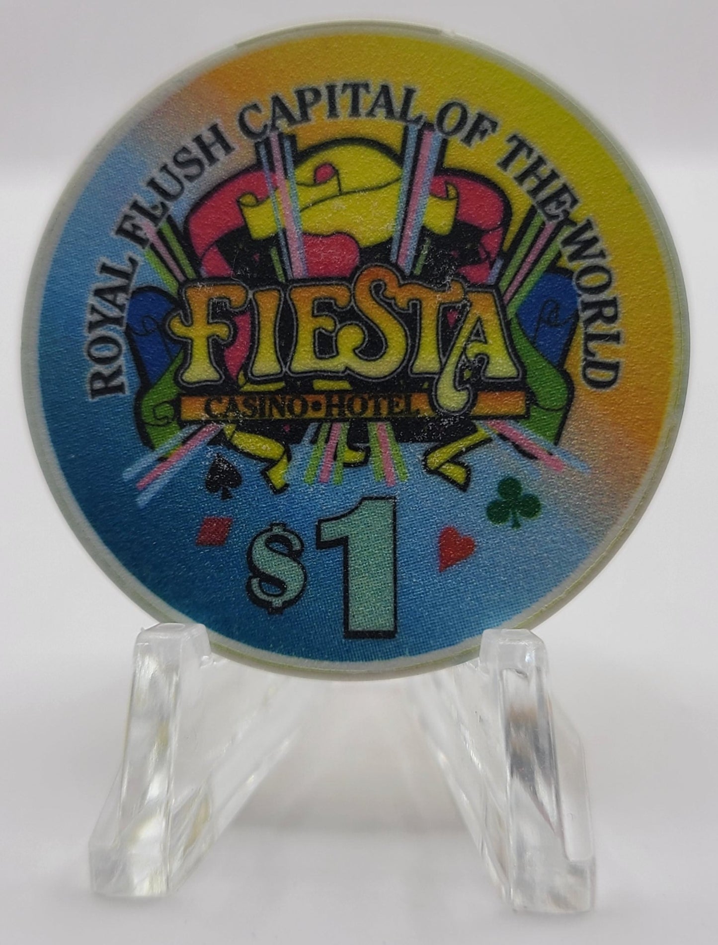 Fiesta Rancho Las Vegas Nevada 1998 $1 "Hearts" Casino Chip V2401