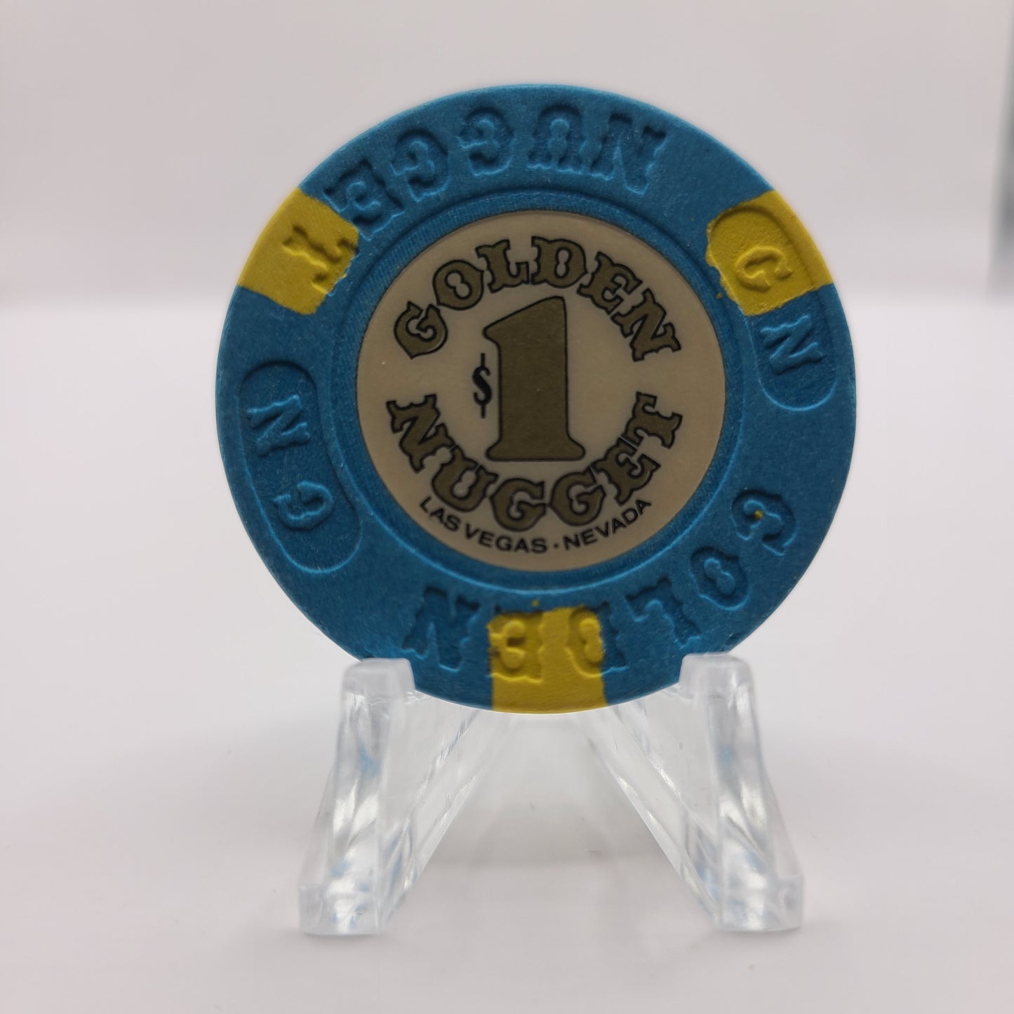 Golden Nugget Hotel Casino Las Vegas Nevada 1985 $1 Chip N1729 (Worn)