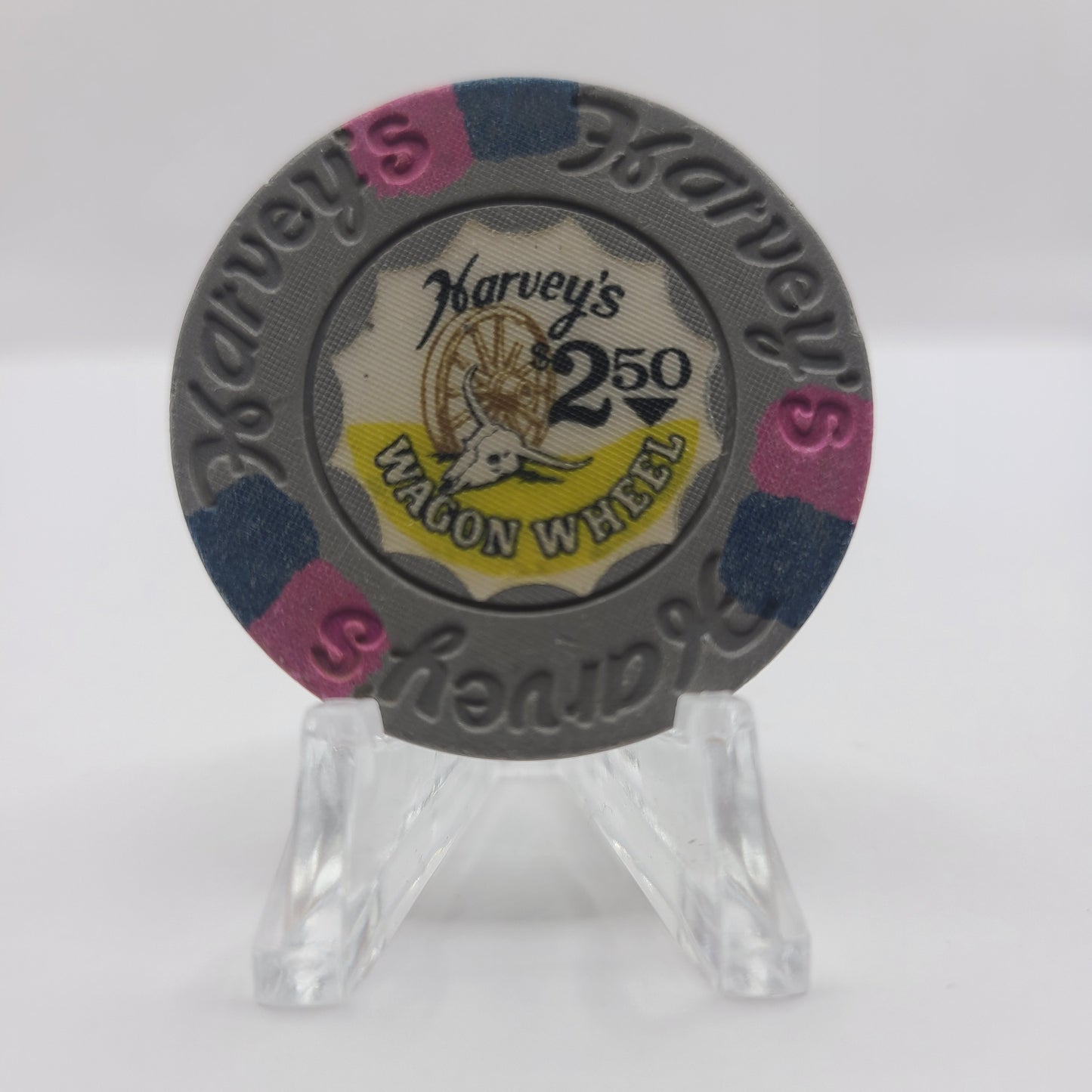Harvey's "Wagon Wheel" Casino Lake Tahoe Nevada 1974 $2.50 Casino Chip N6782