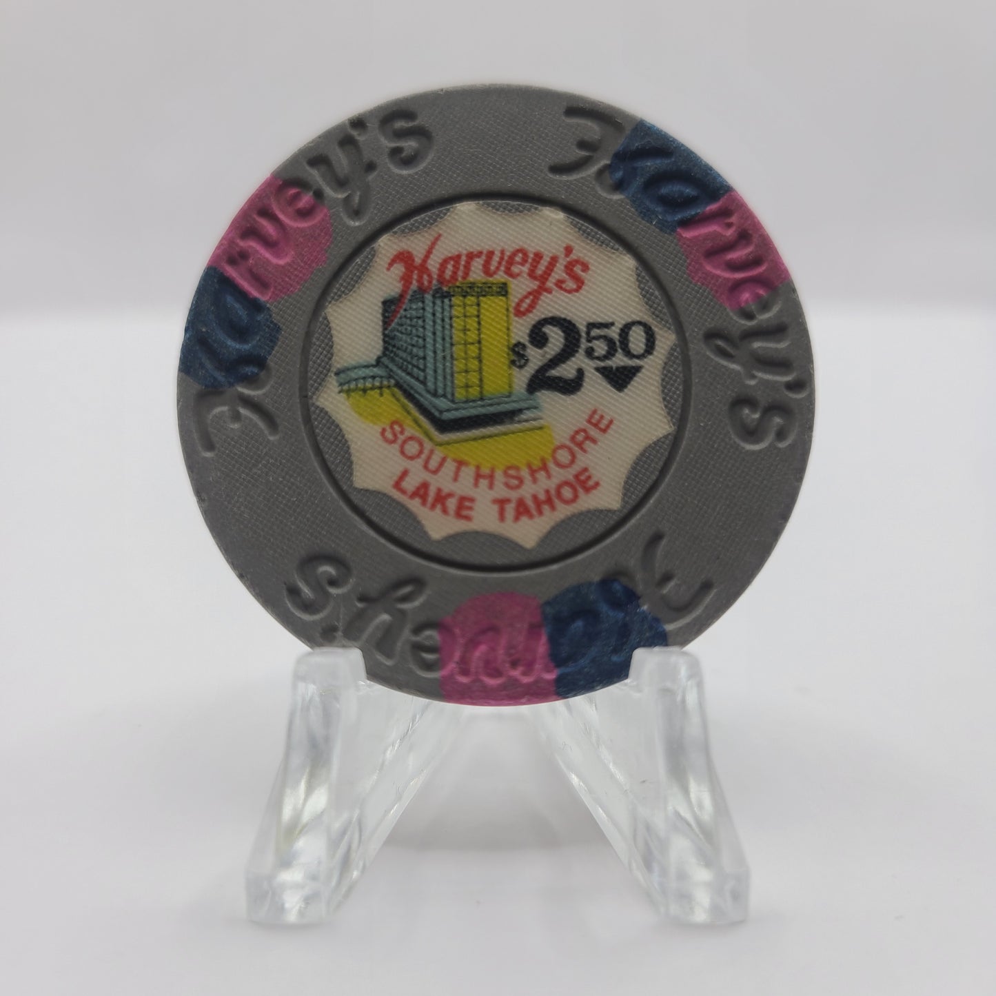 Harvey's "Wagon Wheel" Casino Lake Tahoe Nevada 1974 $2.50 Casino Chip N6782