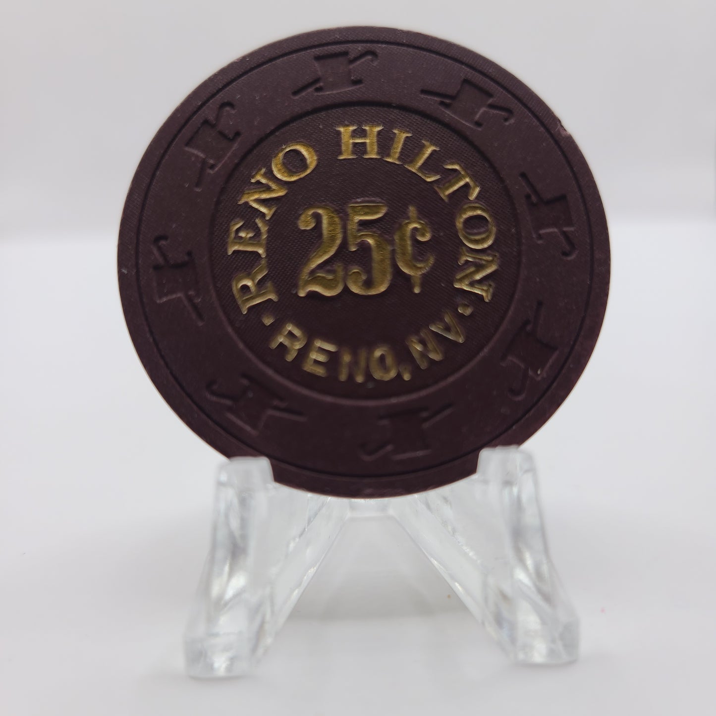 Hilton Casino Reno Nevada 1980's $.25 Chip N3132