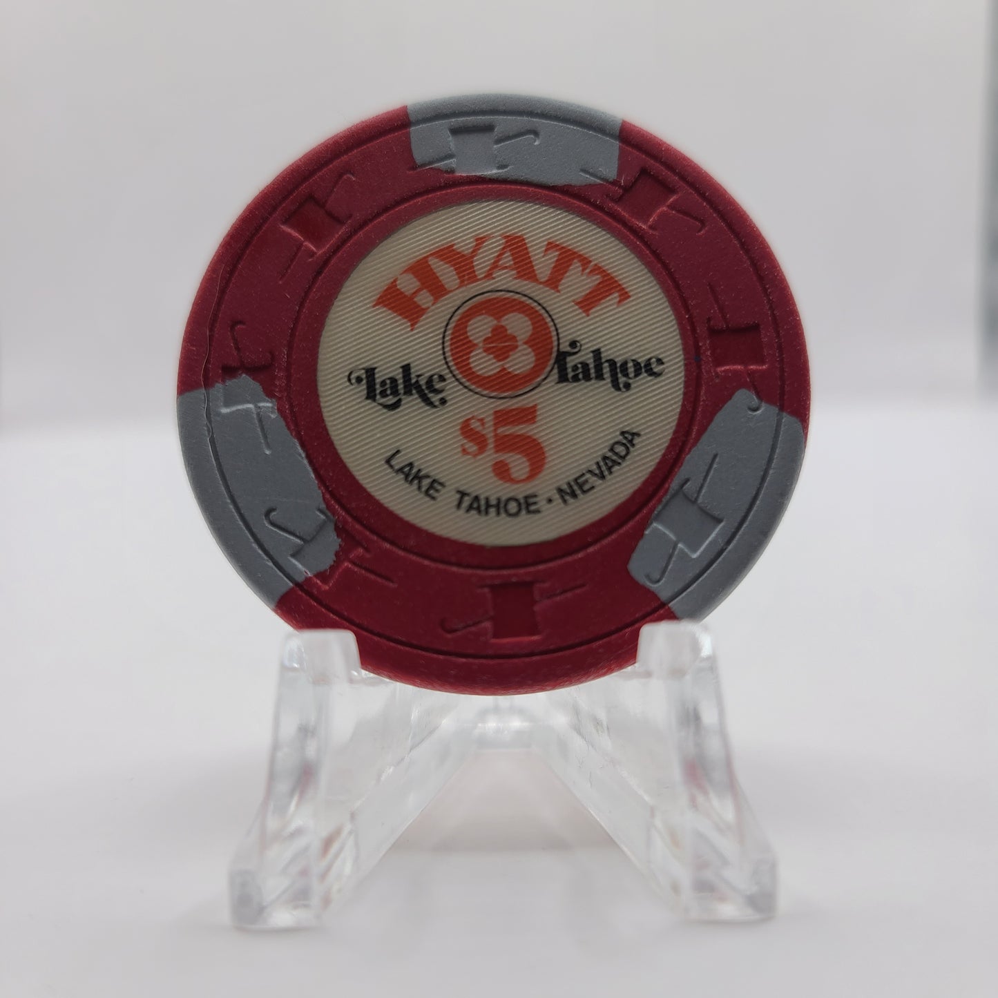 Hyatt Resort Casino Lake Tahoe Nevada 1976 $5 Chip N6147 (LCV)